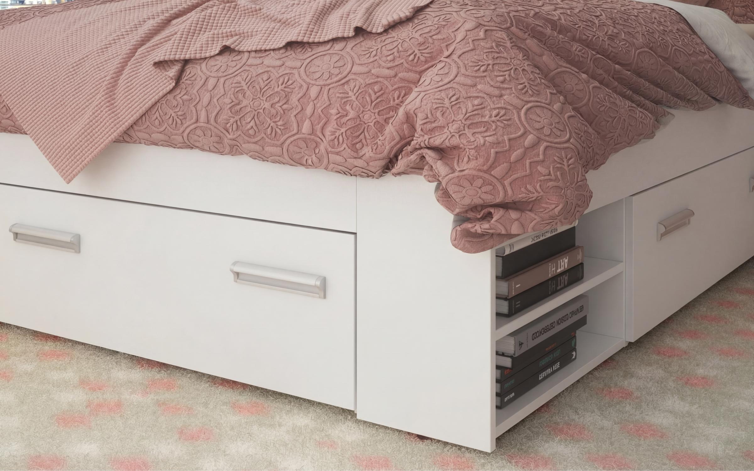 Pat 120/200 + sertare Nemo, alb  5