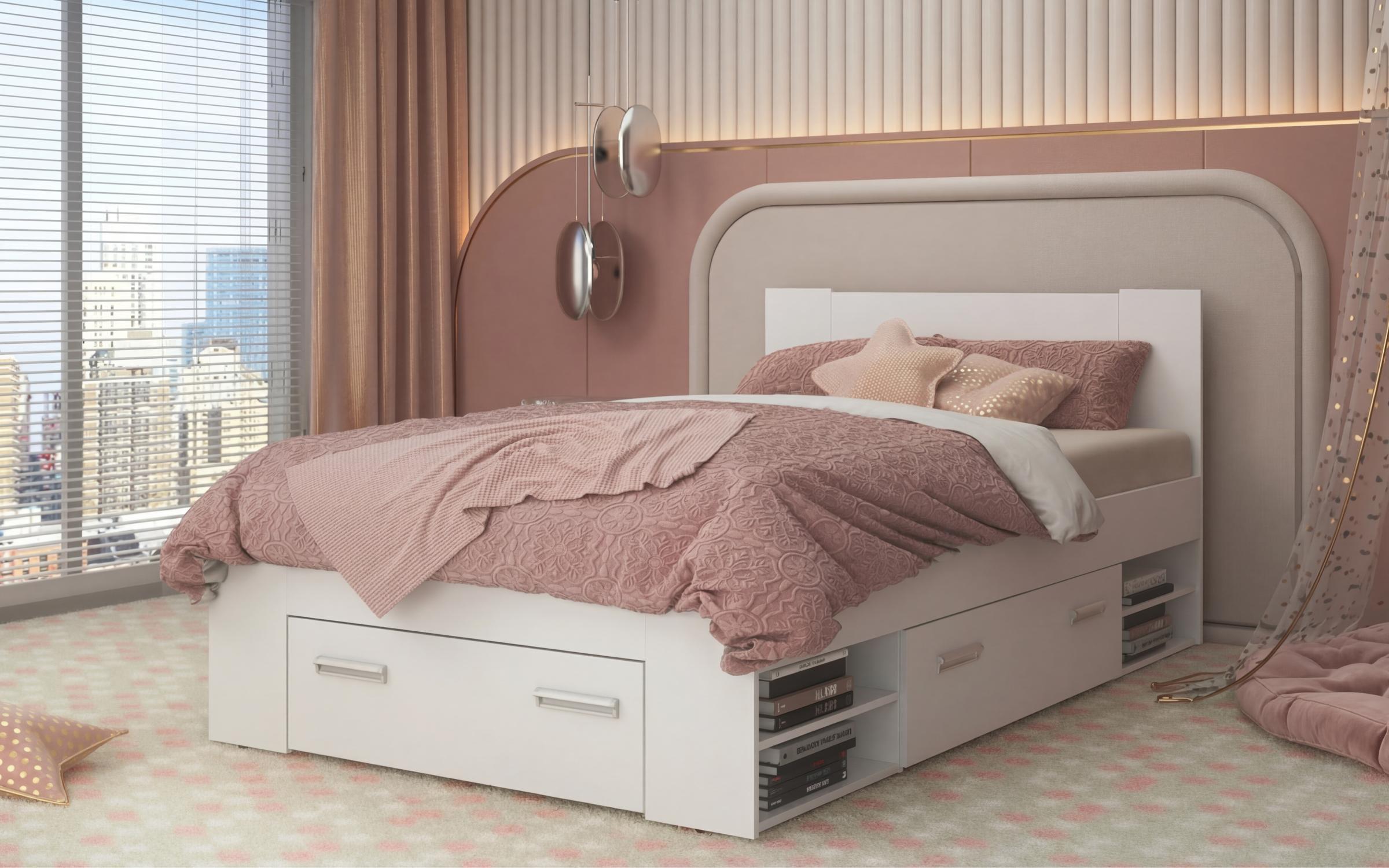 Pat 120/200 + sertare Nemo, alb  1