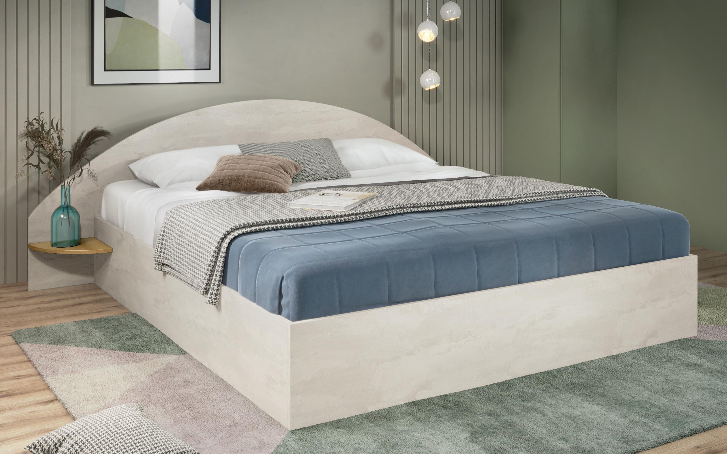 Pat dublu 160/200 Aura, Silk + stejar evoc  1