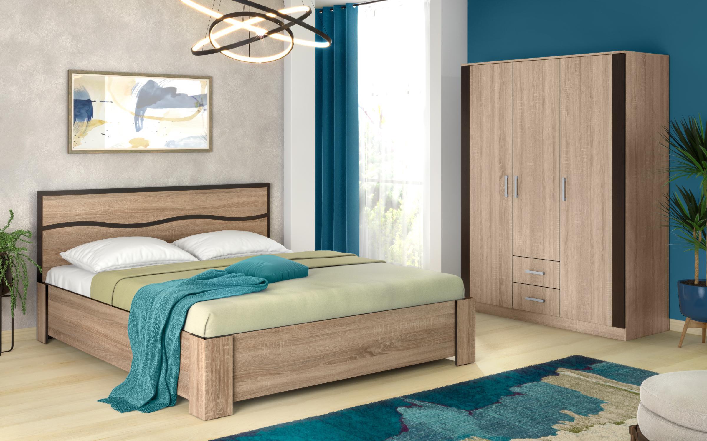 Dulap Olind, stejar sonoma + wenge magia  2