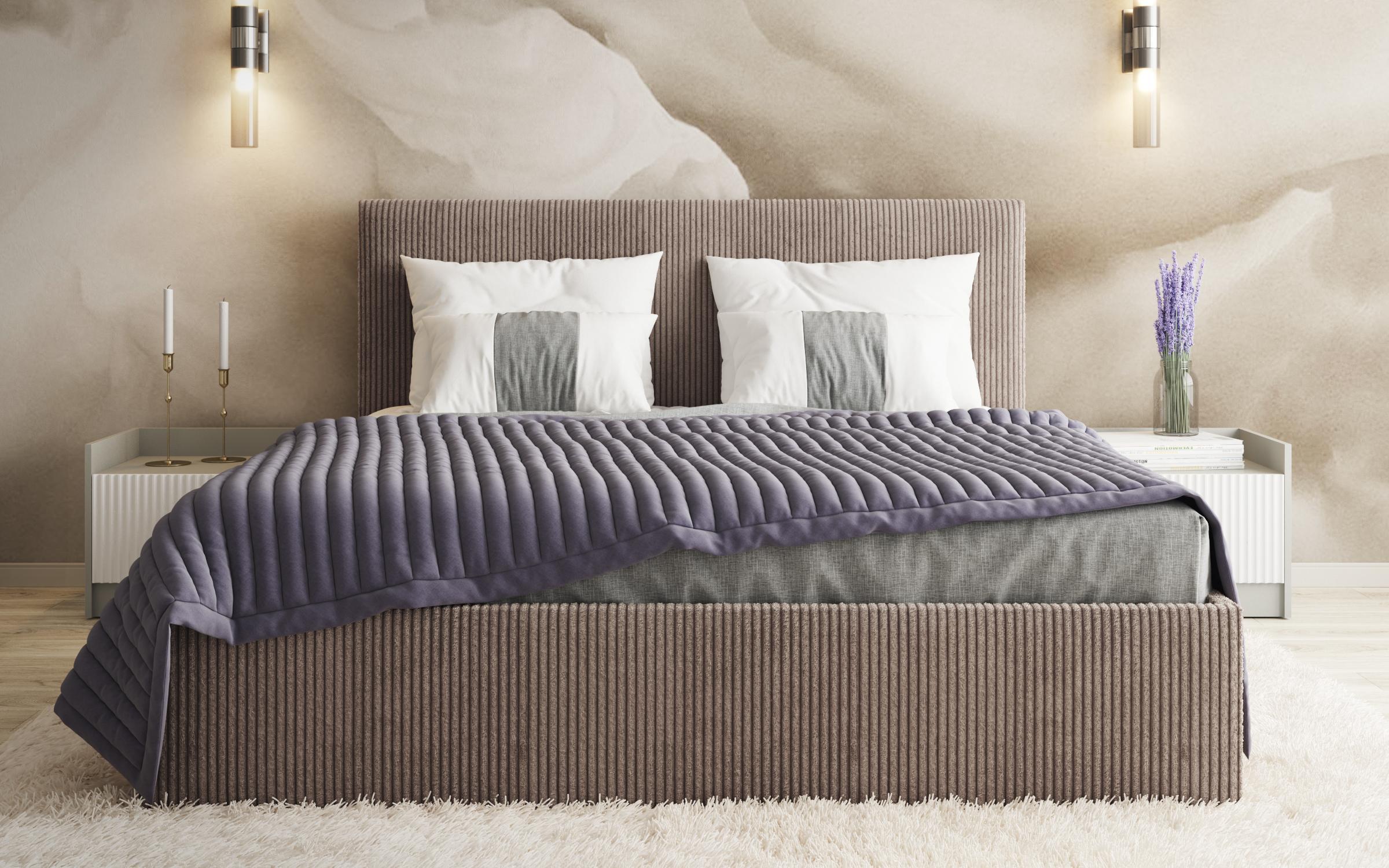 Pat dublu tapitat 140/200 Elit, bej inchis  3