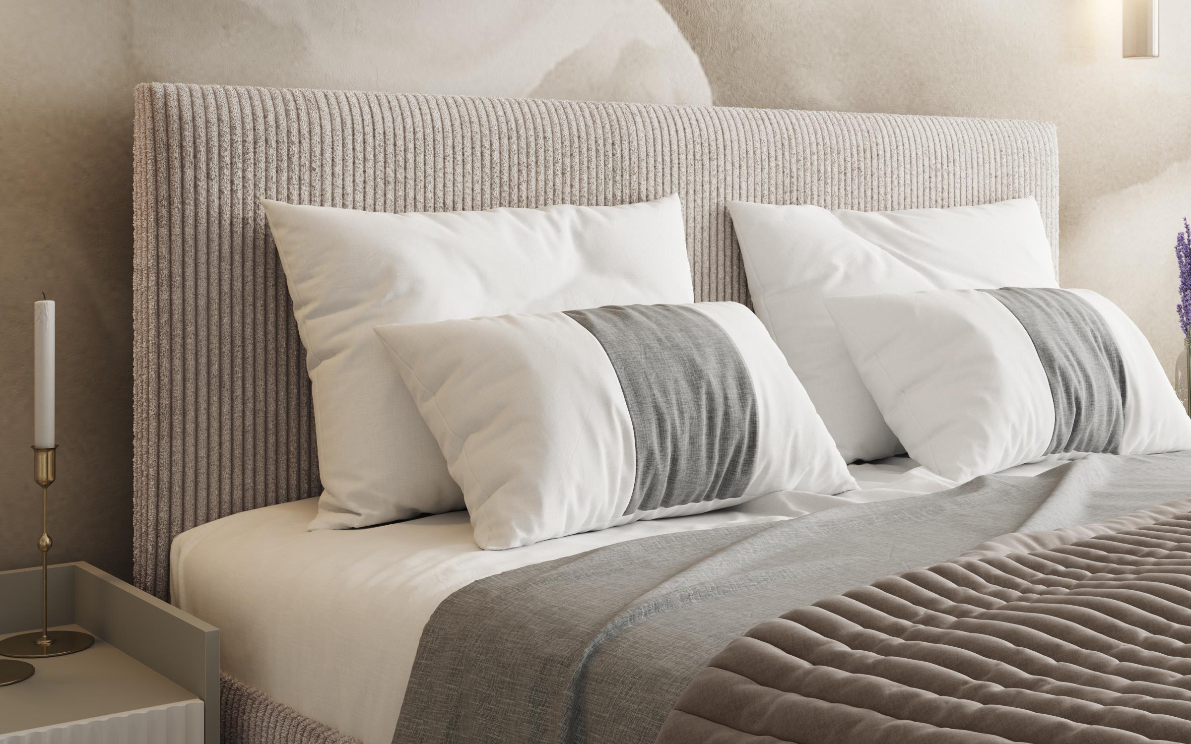 Pat dublu tapitat 160/200 Elit, bej deschis  4