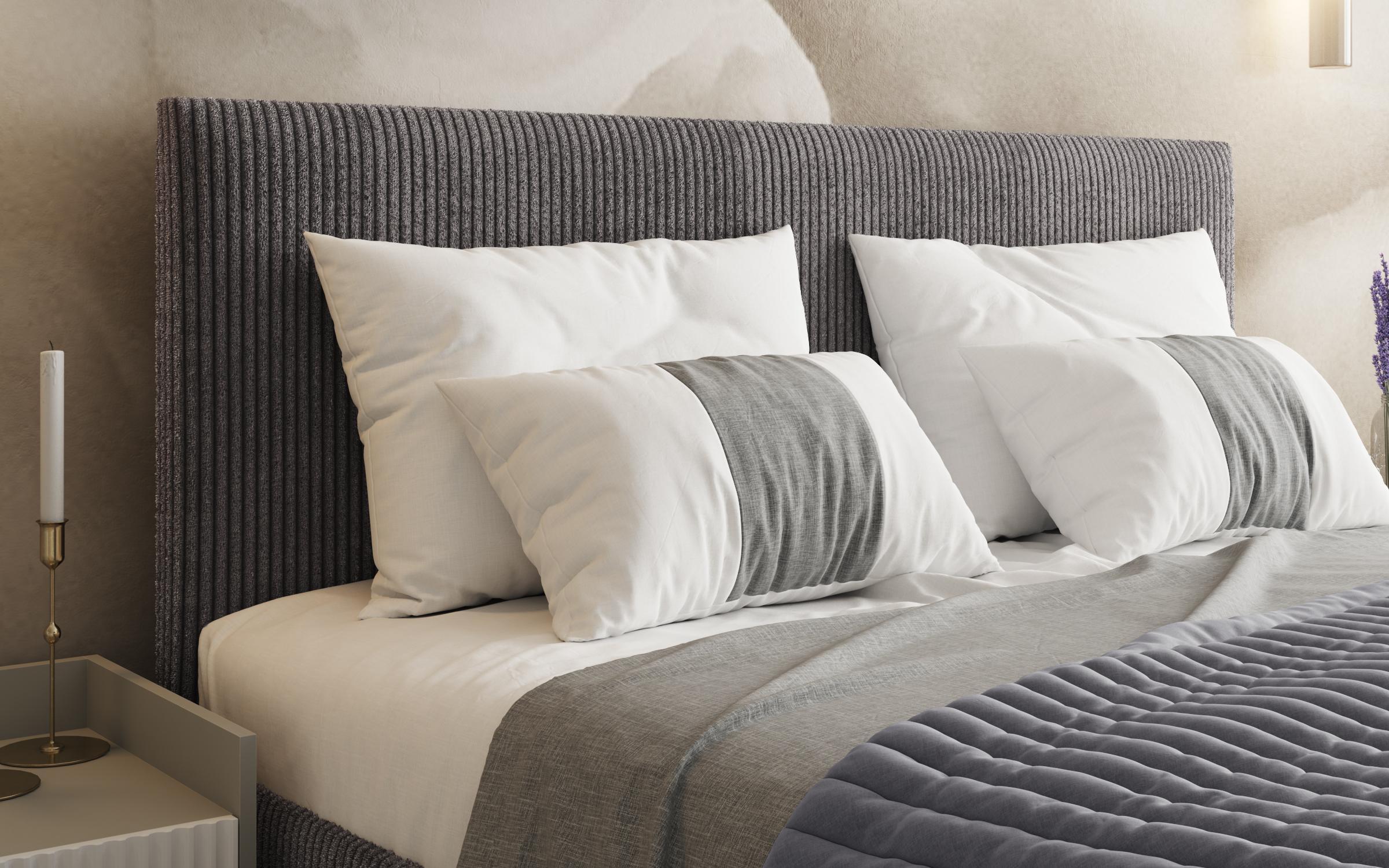 Pat dublu tapitat 160/200 Elit, gri  4