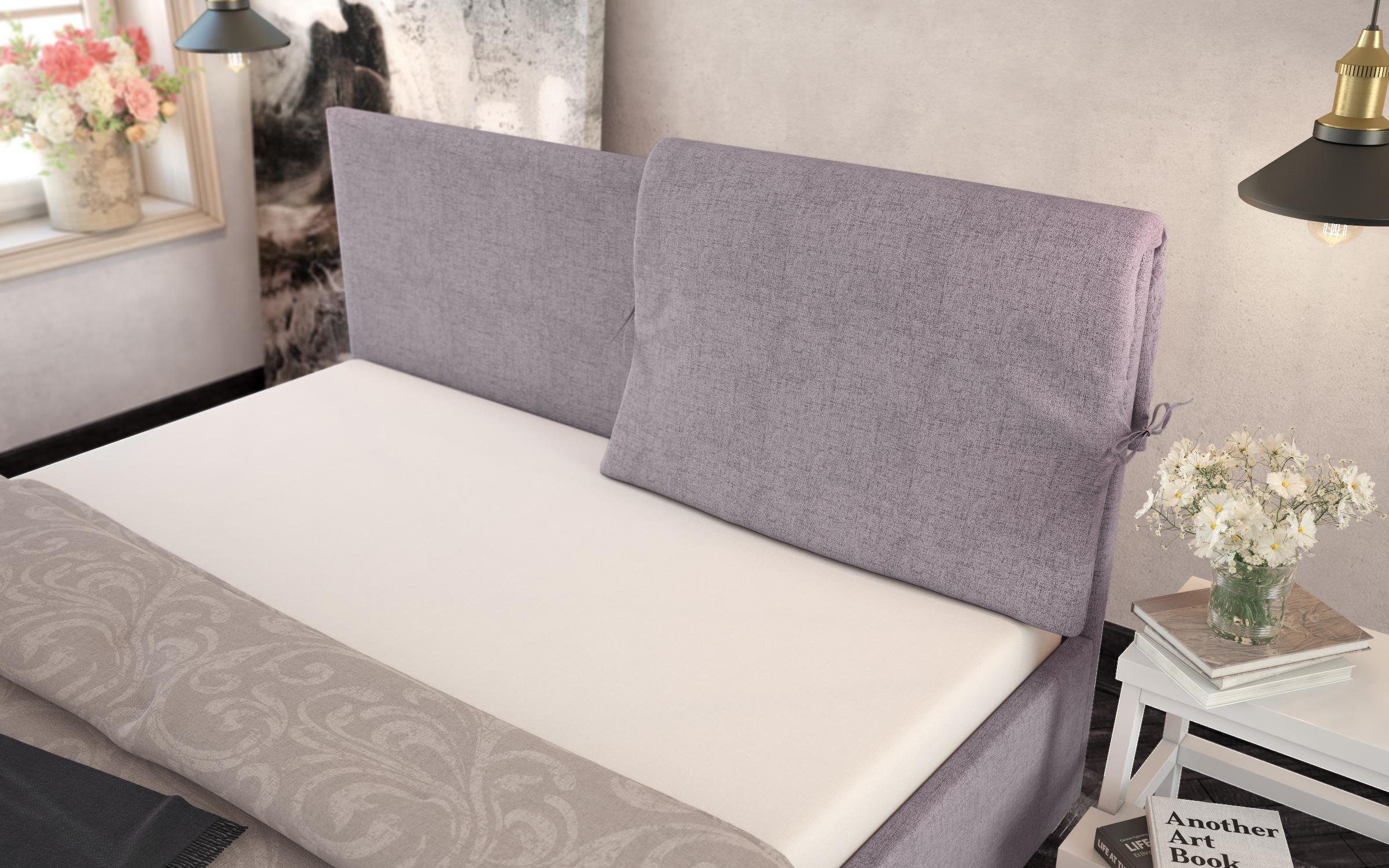 Pat dublu Fiera pentru saltea 160/200, roz  4