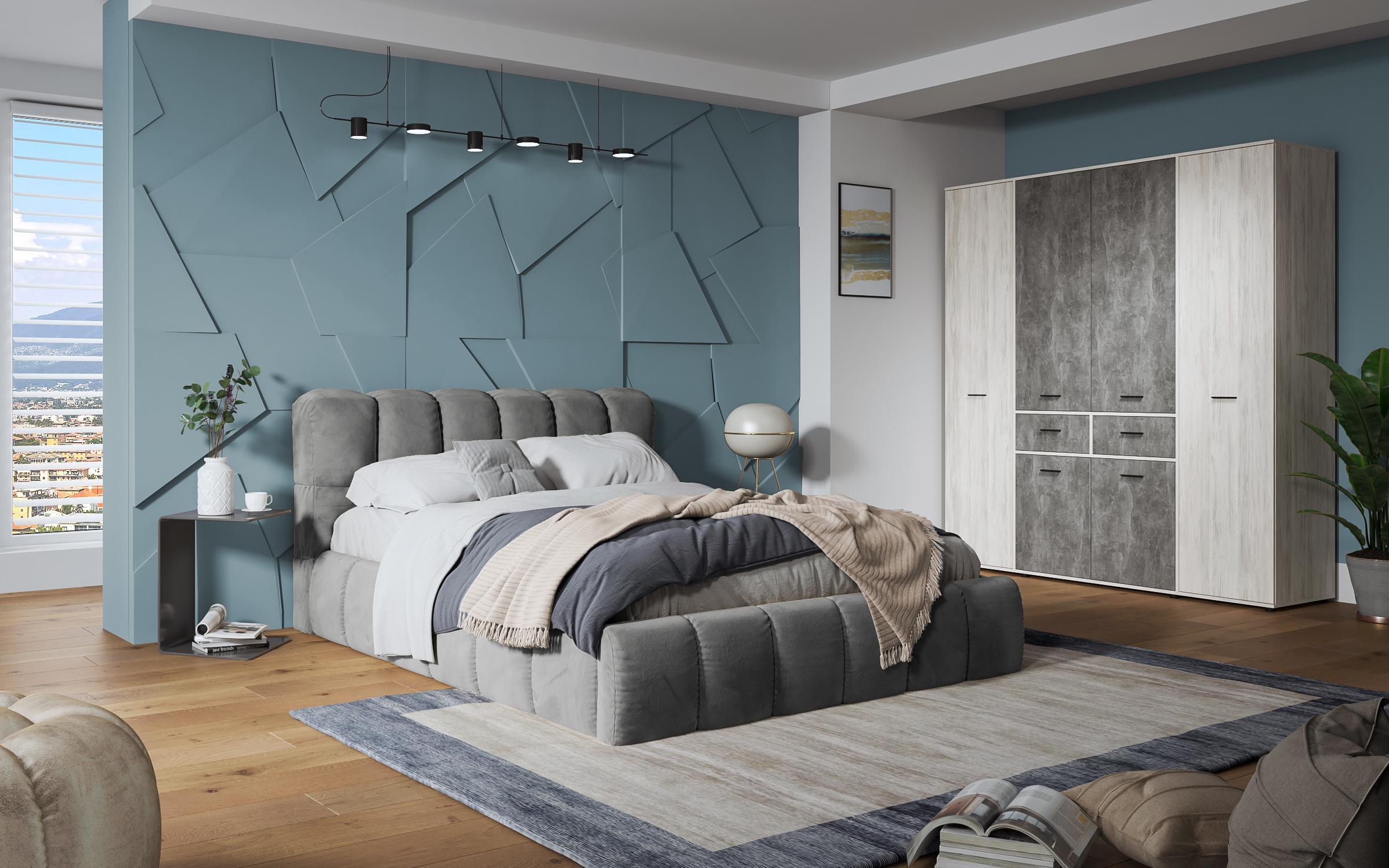 Dulap Veramo, artwood deschis + beton  2