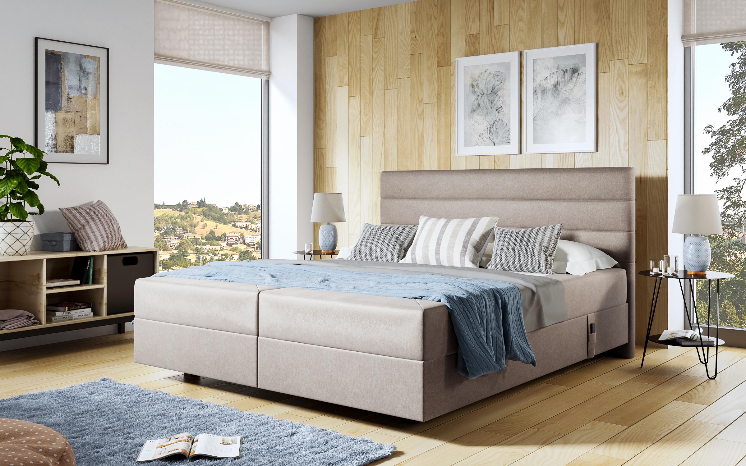 Pat dublu Carmela Boxspring, bej  3