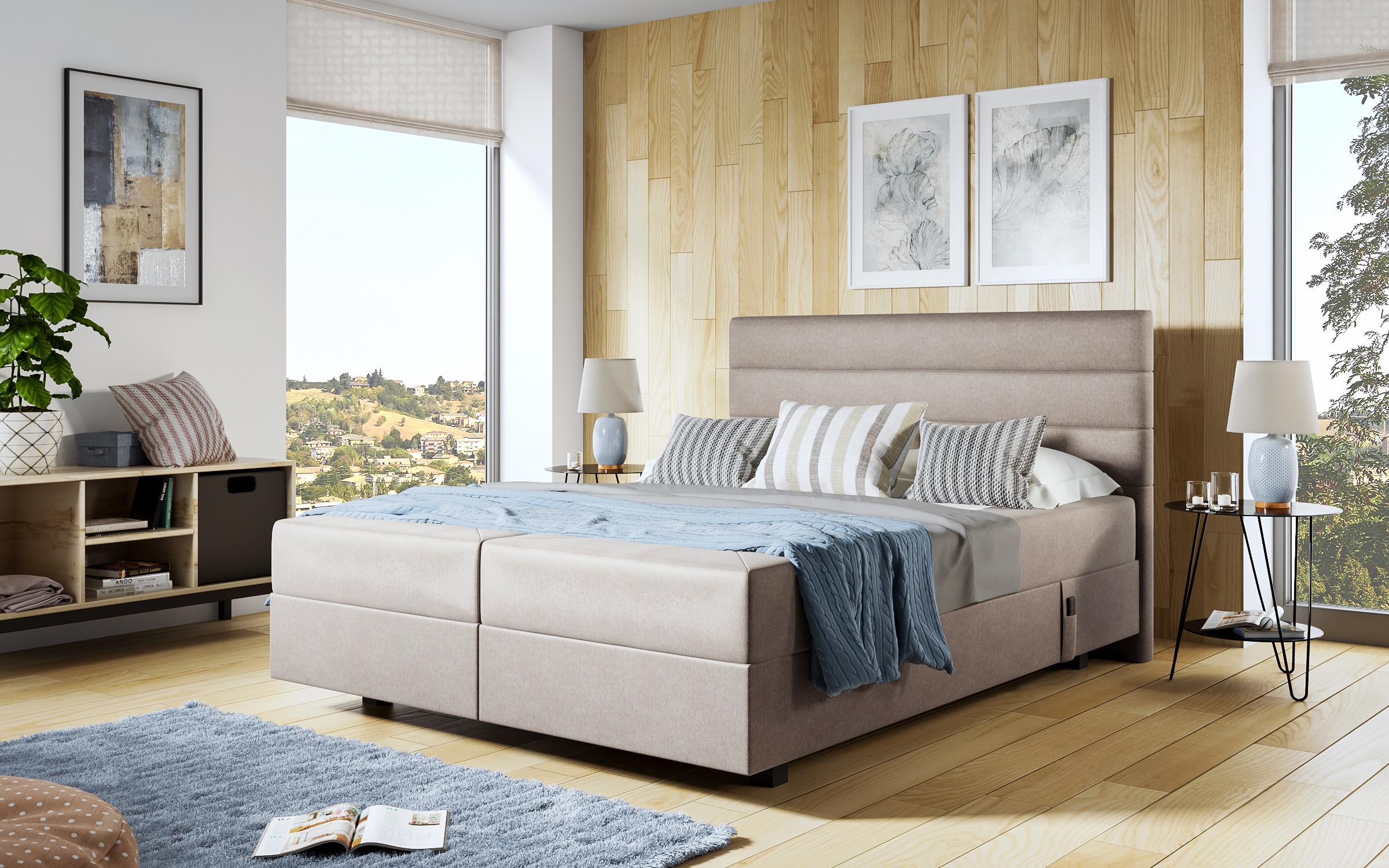 Pat dublu Carmela Boxspring, bej  3