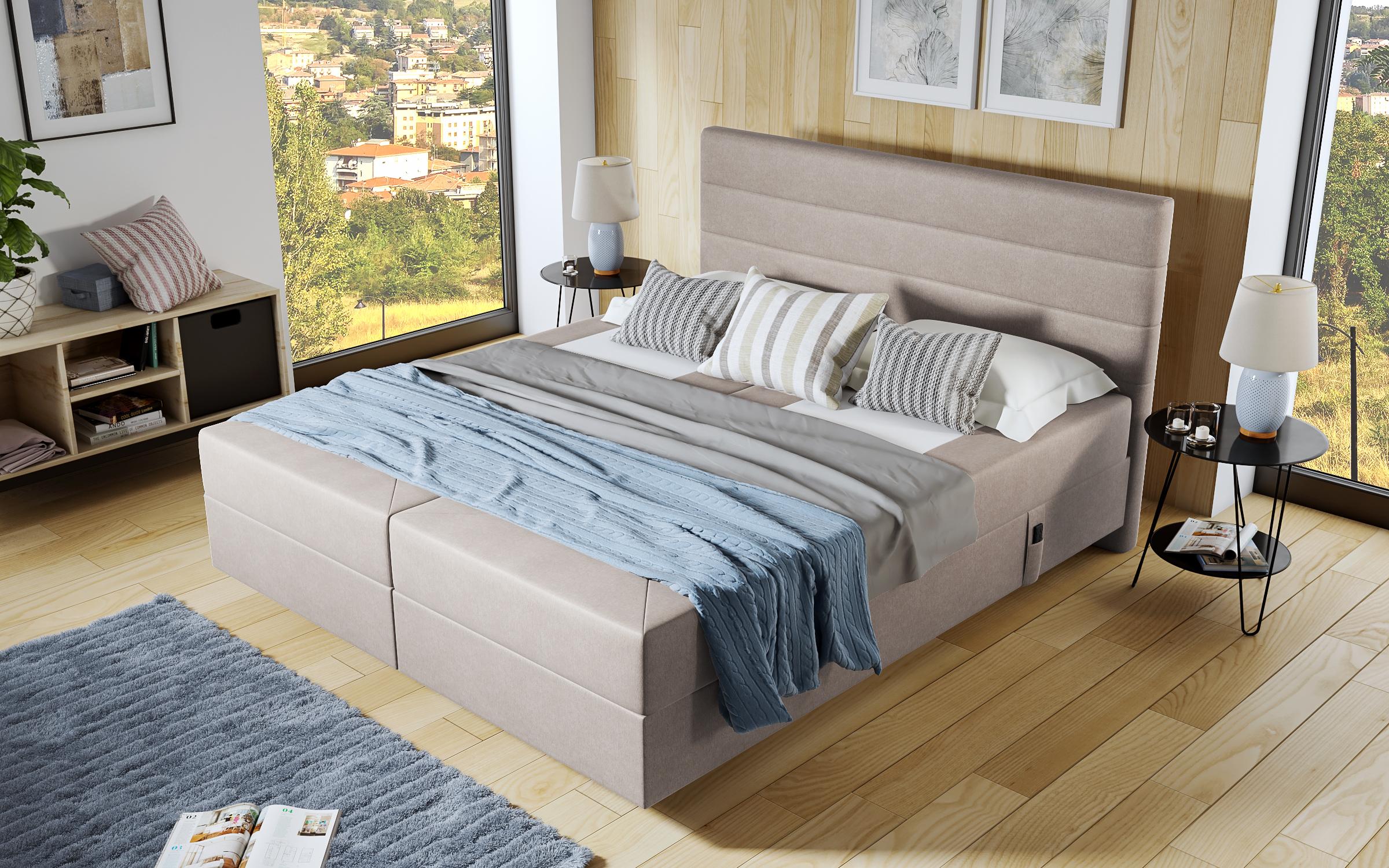 Pat dublu Carmela Boxspring, bej  6