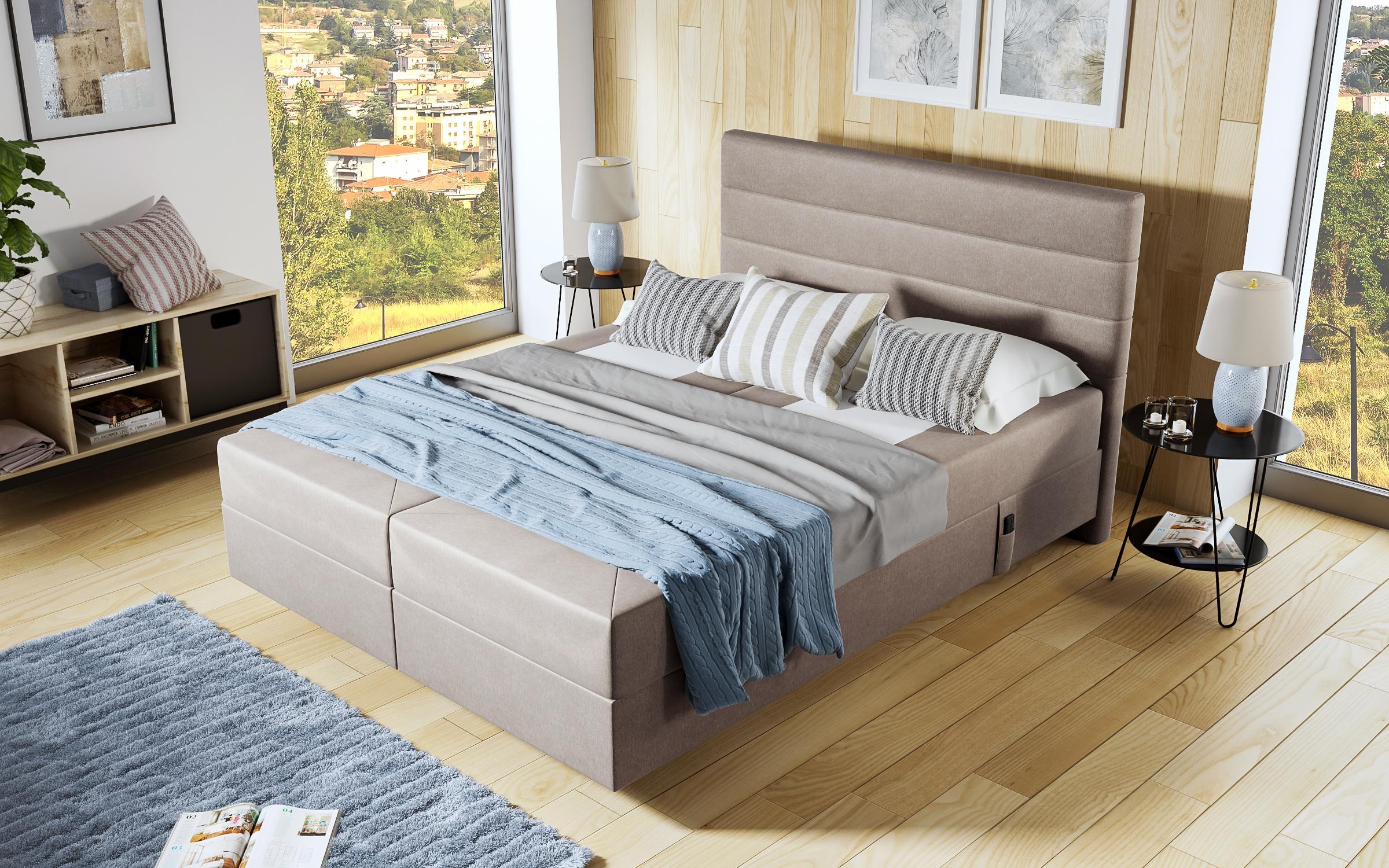 Pat dublu Carmela Boxspring, bej  6