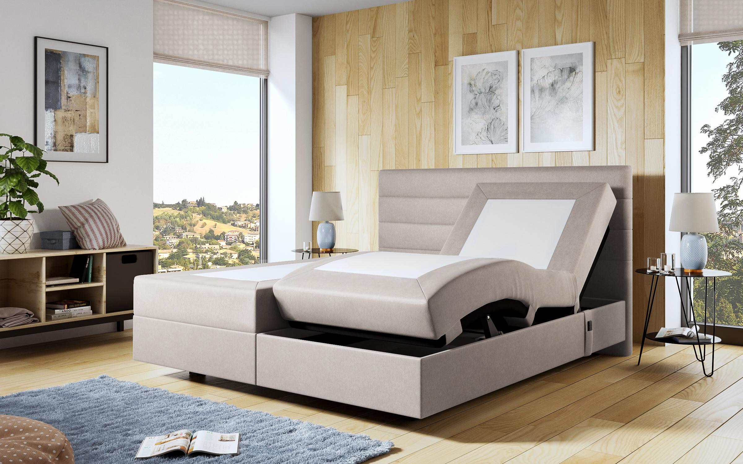 Pat dublu Carmela Boxspring, bej  2