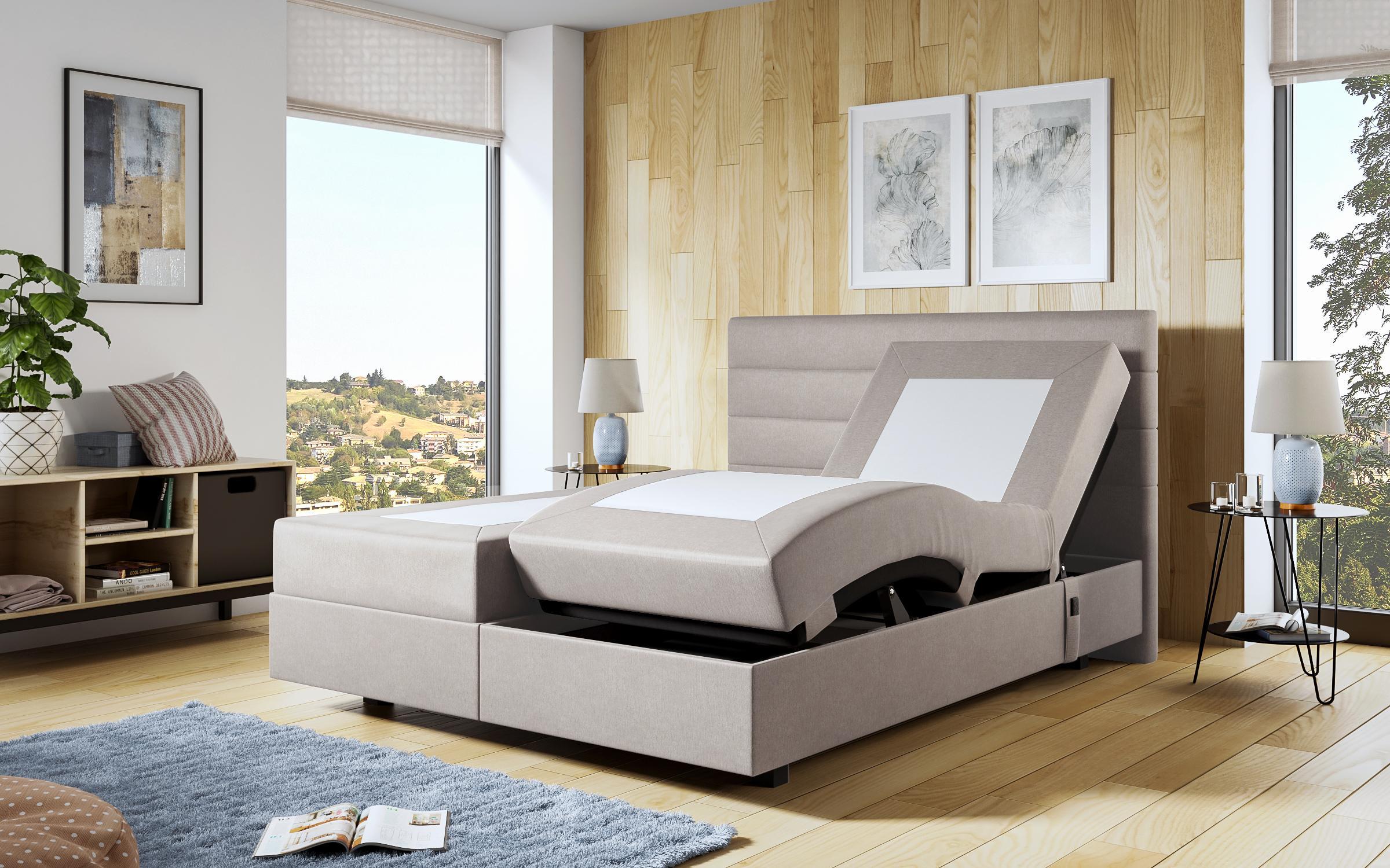 Pat dublu Carmela Boxspring, bej  2