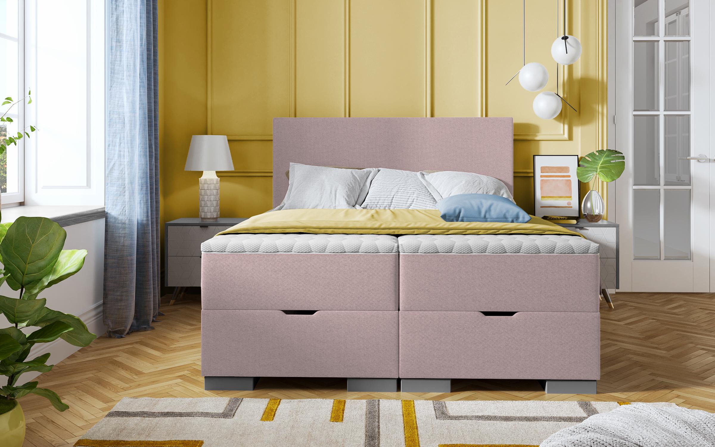 Pat dublu Boxspring Evian 160/200, roz  2