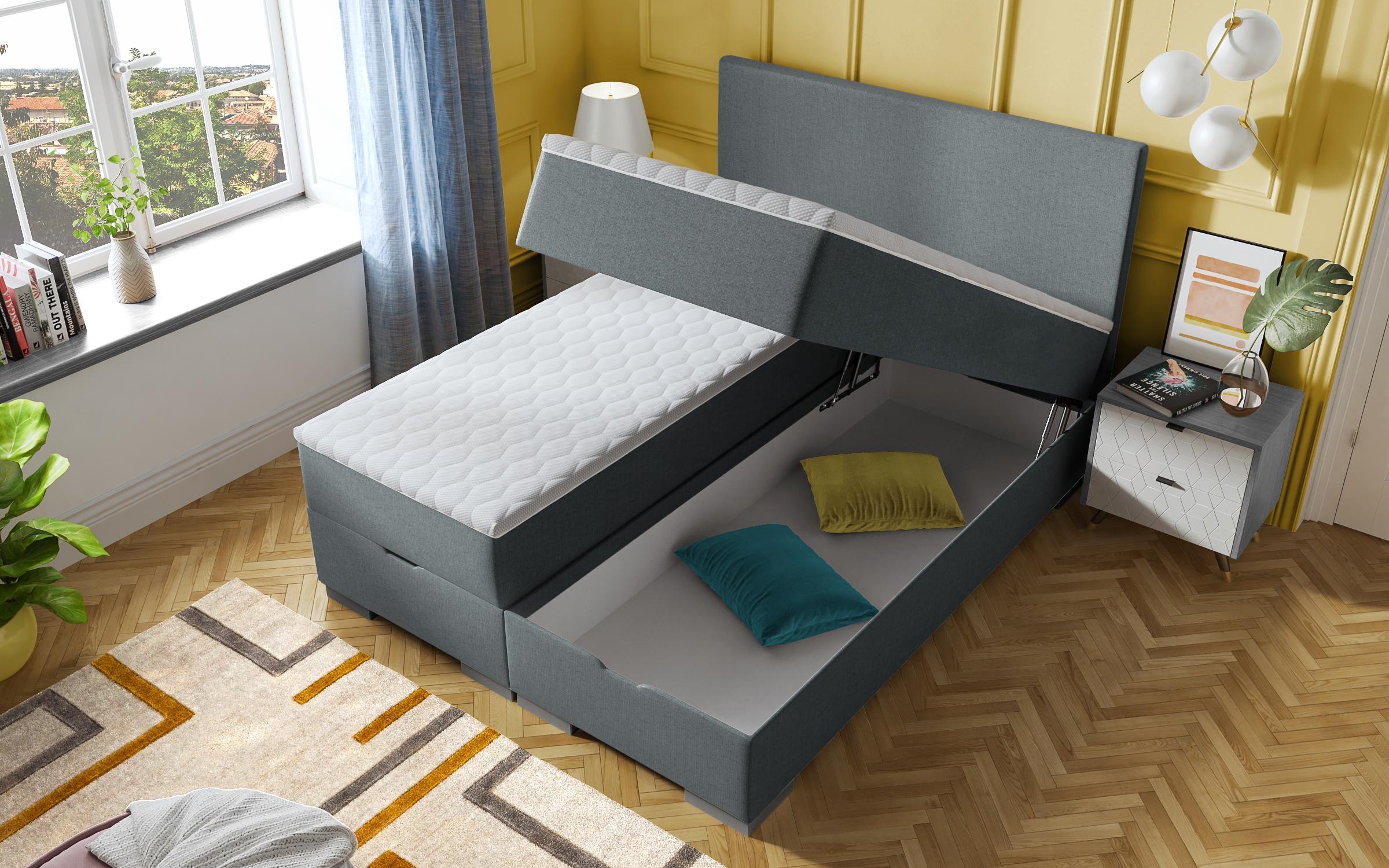 Pat dublu Boxspring 160/200 Evian, gri  4