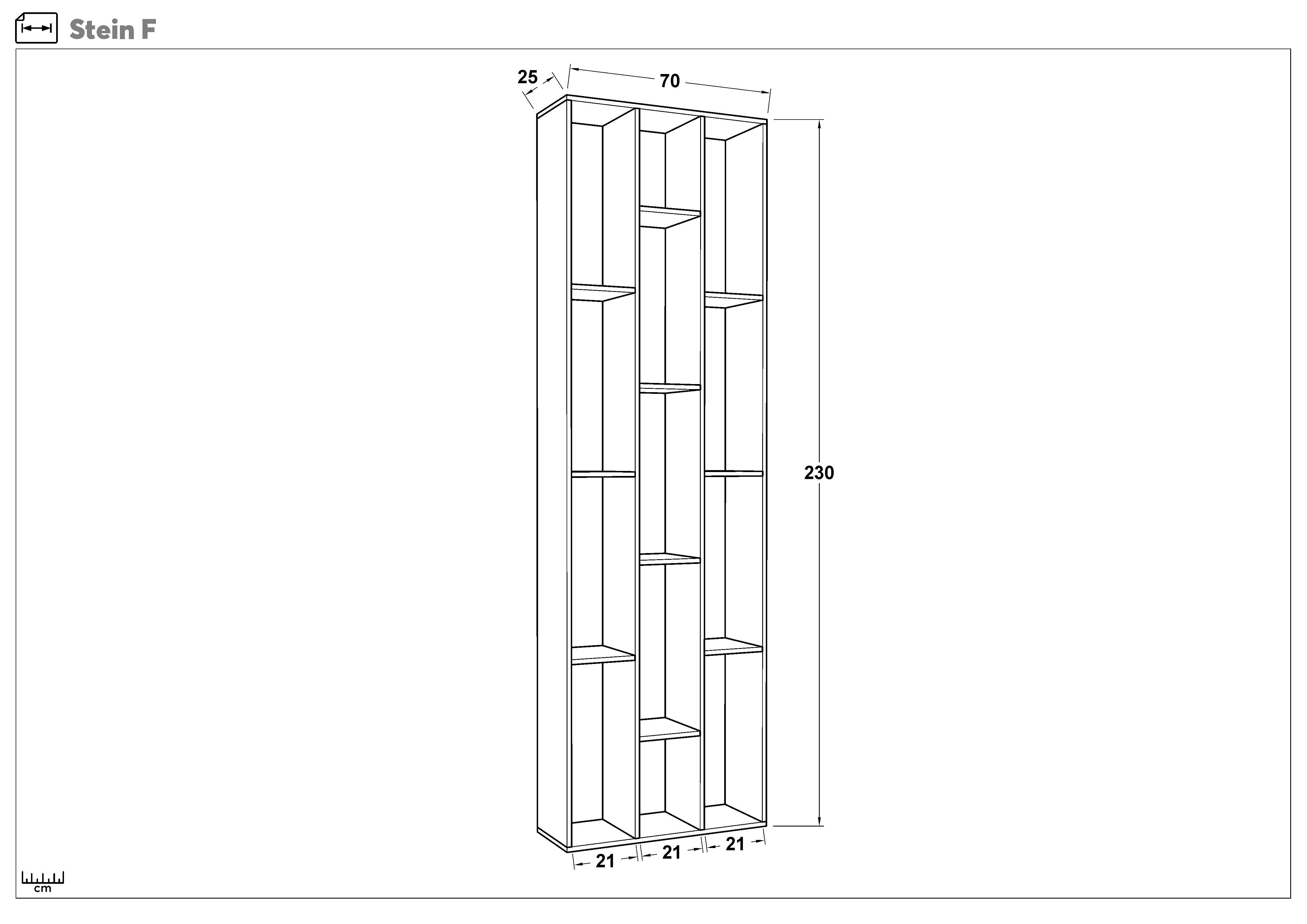 Biblioteca Stain, stejar sonoma  2
