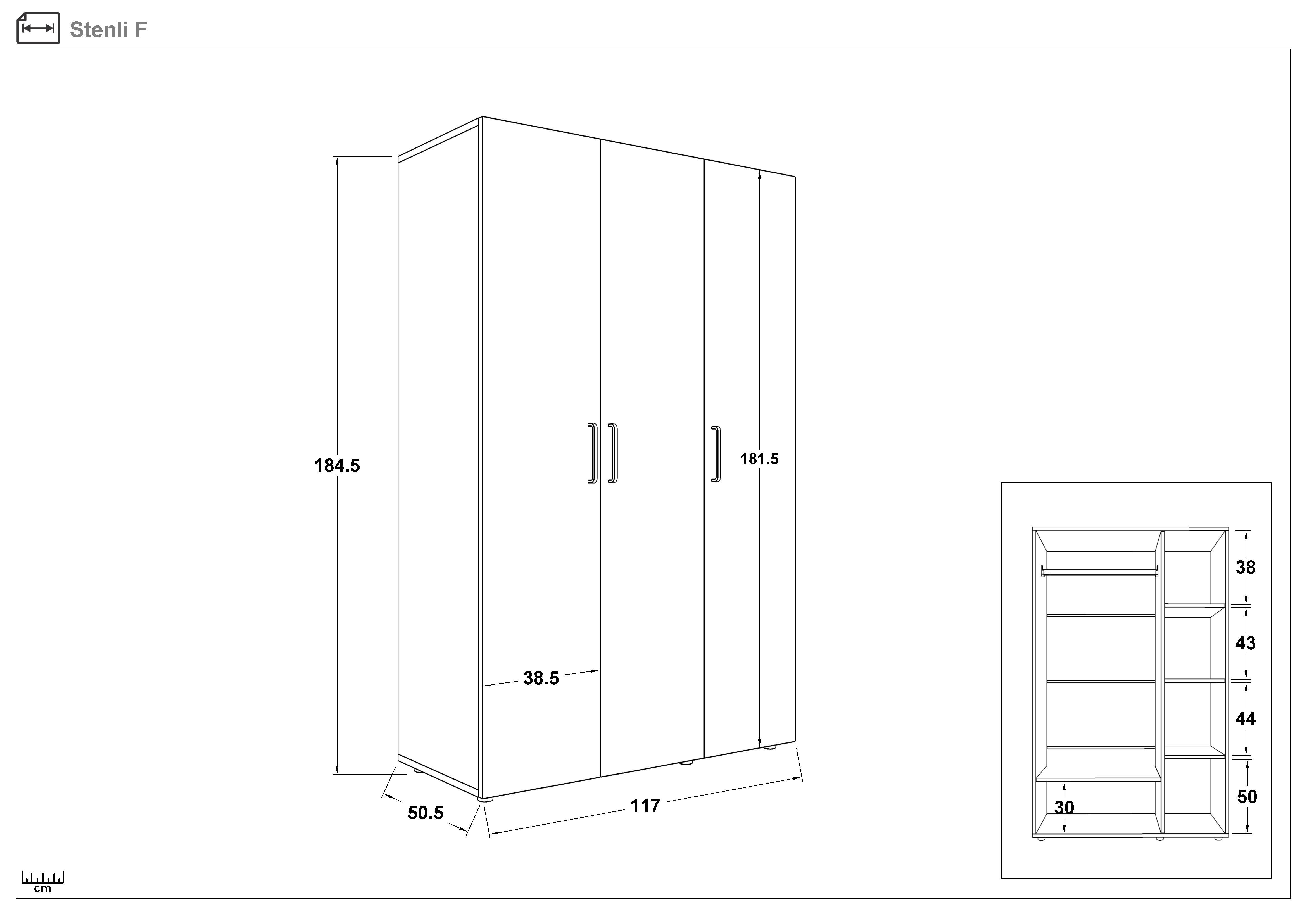 Set dormitor 120/200 Bianca, alb  4
