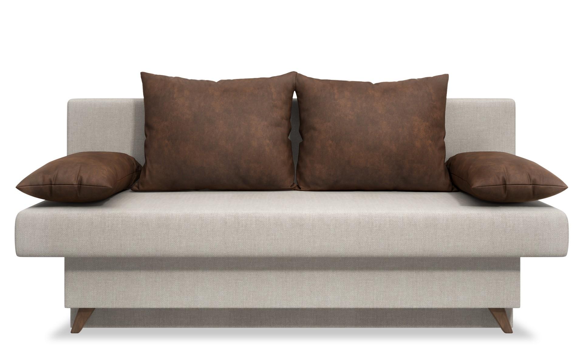 Canapea extensibila Garson, ivory + maro  1