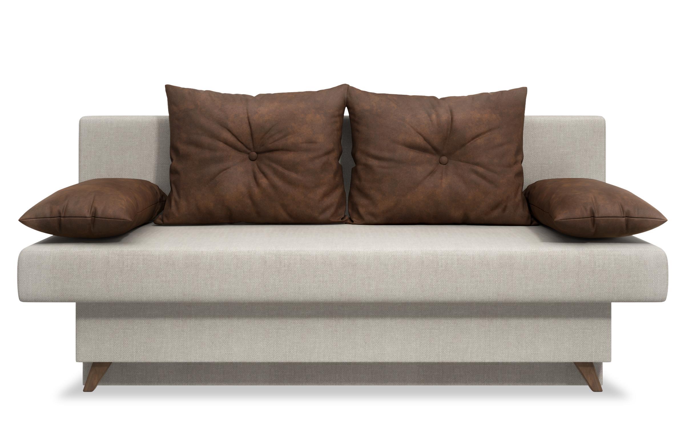 Canapea extensibila Victorio, ivory + maro inchis  1