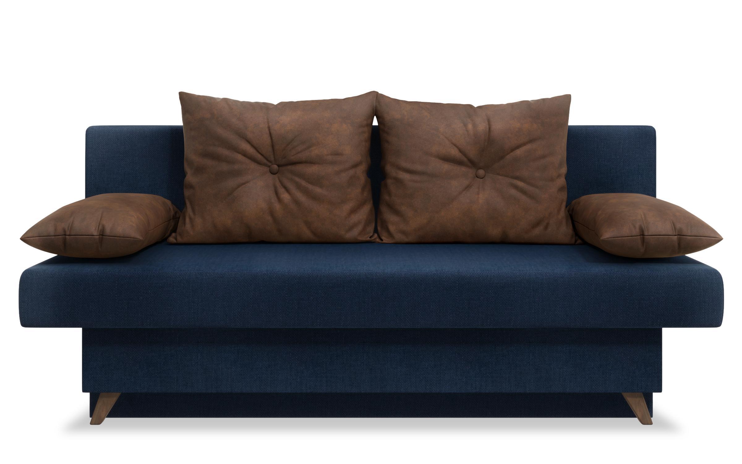 Canapea extensibila Victorio, albastru inchis + maro  3