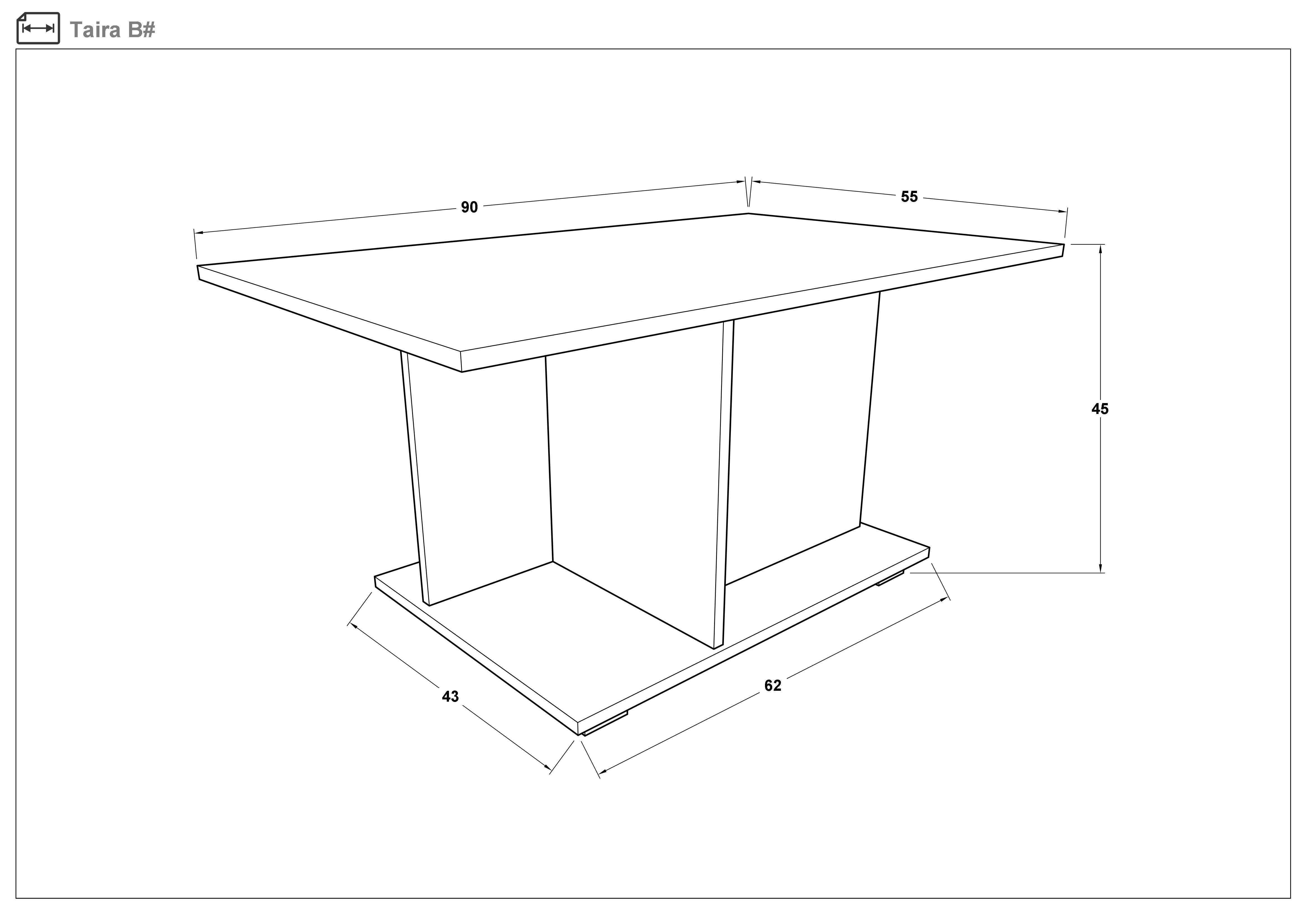 Masuta de cafea Tayra, wenge  2