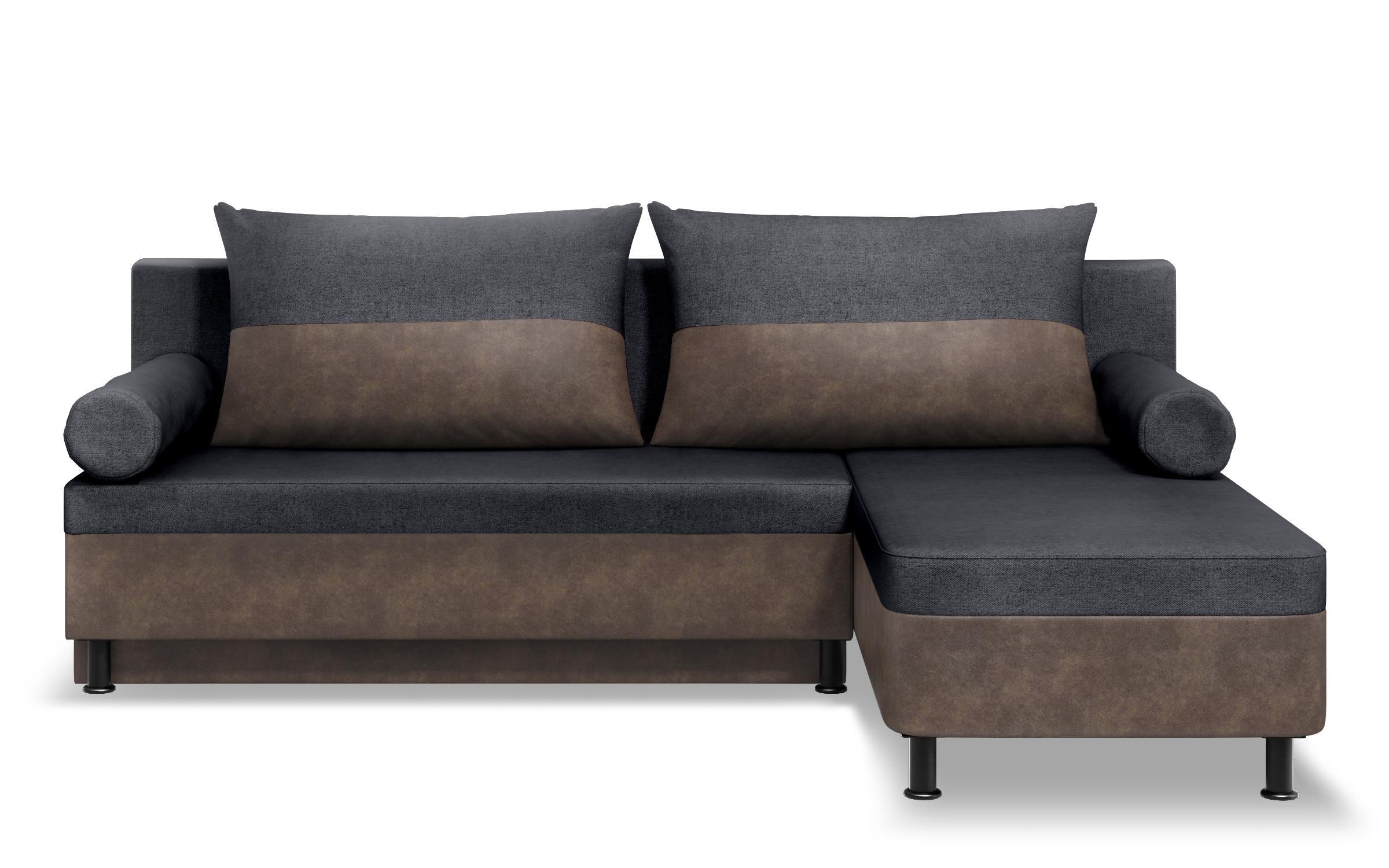 Coltar extensibil Real, gri inchis + maro  2