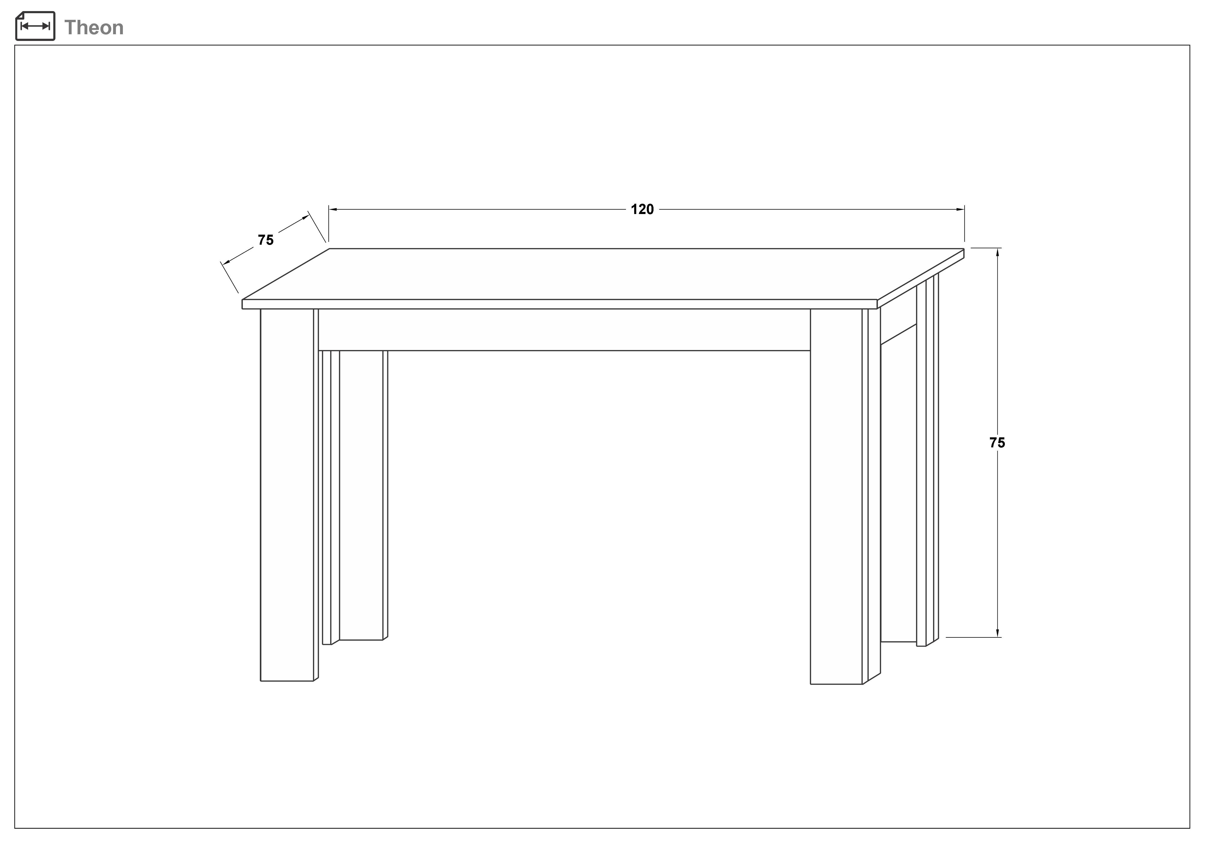 Masa dining Teon, stejar scandinav inchis + marmura Tunis  2
