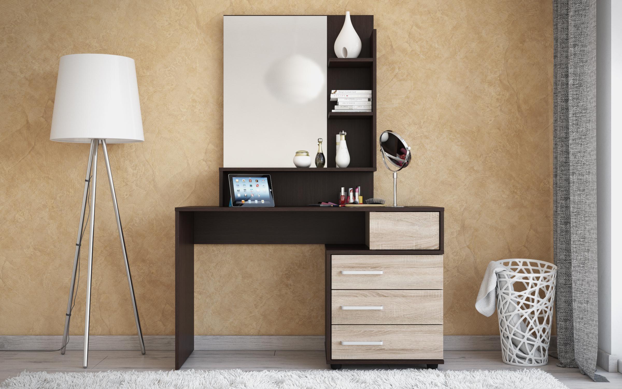 Туалетный столик Синди, венге + дуб сонома  2