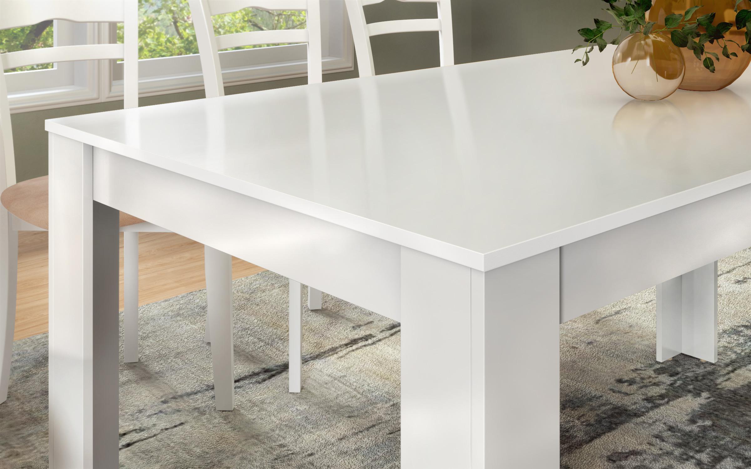 Обеденный стол Самоа 160, белый глянец  4