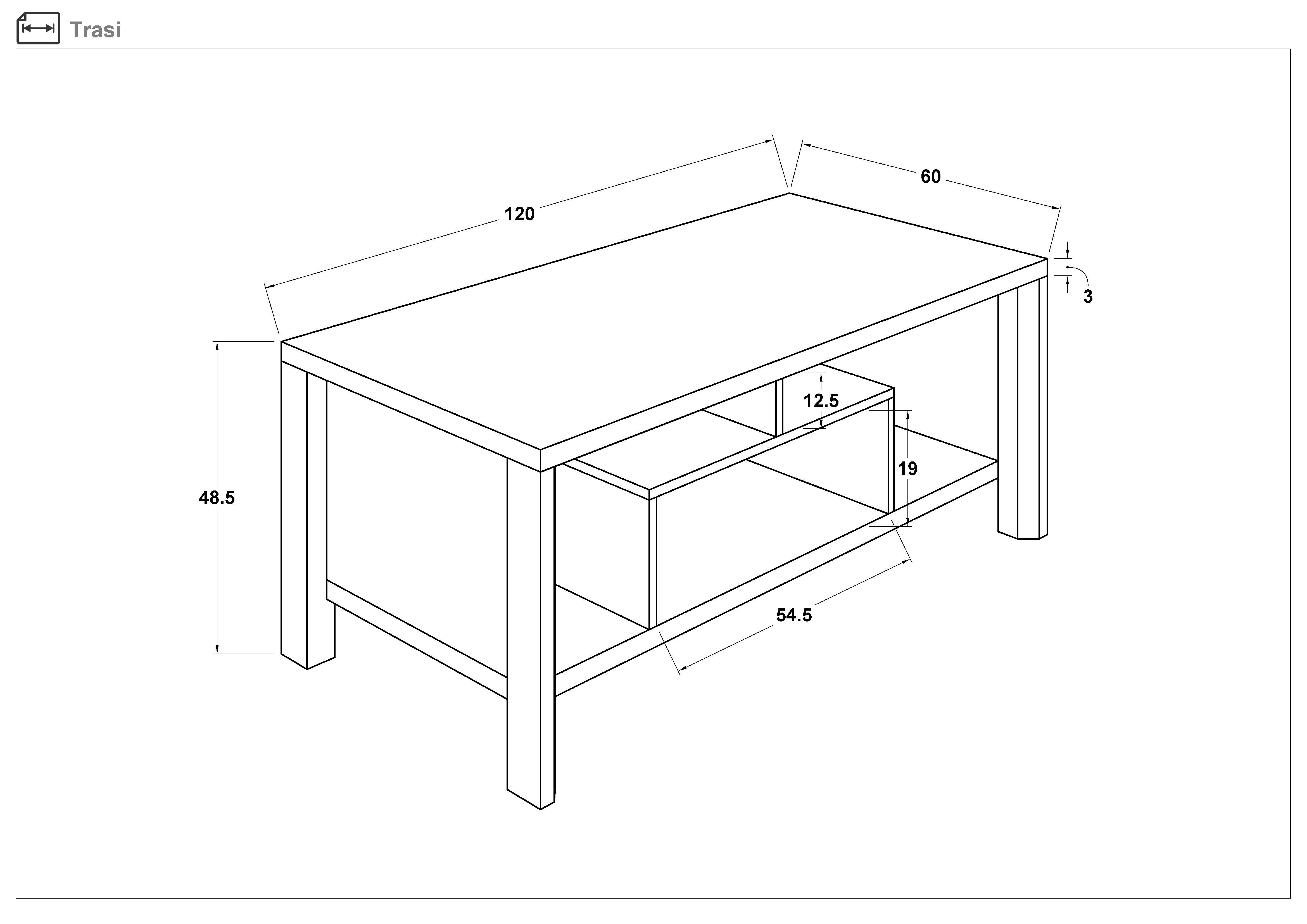 Masuta de cafea Trasi, sonoma  2