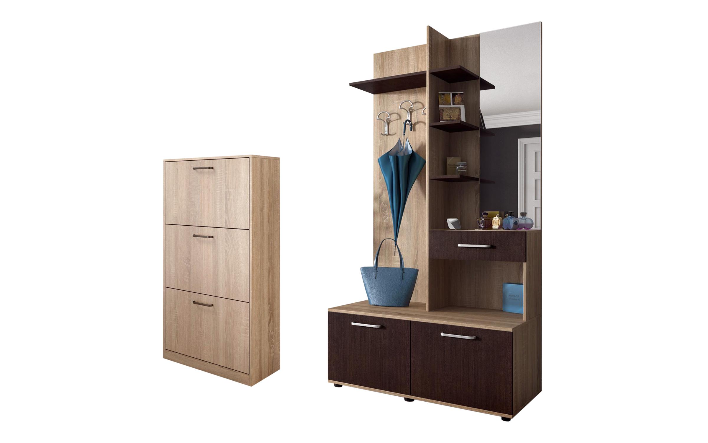 Cuier Daily + pantofar Beko 3, stejar sonoma + wenge  1