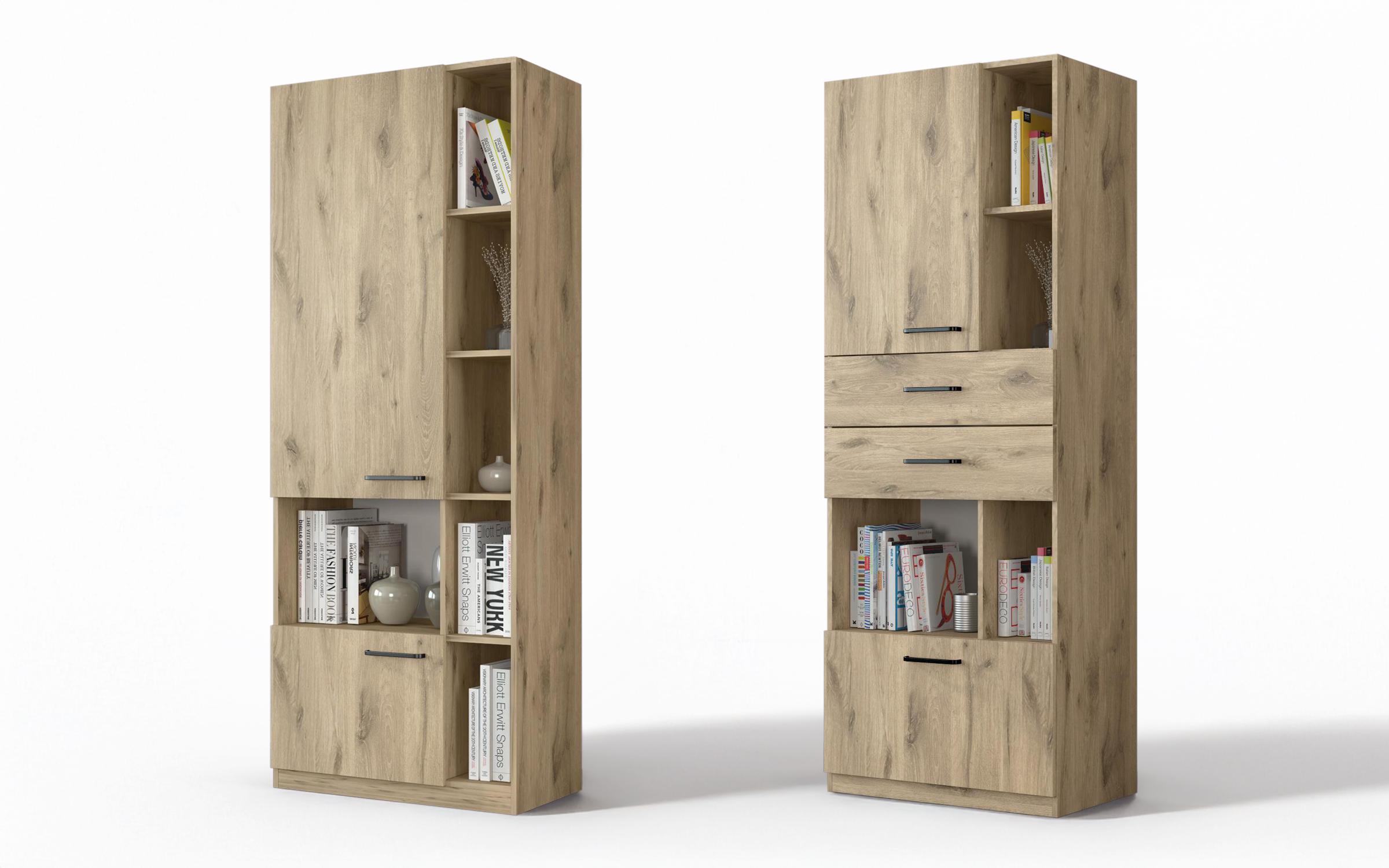 Biblioteca Alan + biblioteca Alan II, stejar scandinav deschis  1