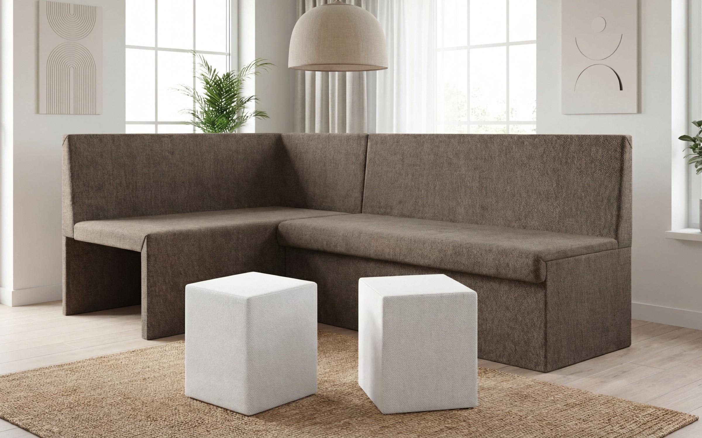 Coltar extensibil de bucatarie + 2 taburete Venturo, bej inchis + bej deschis  3