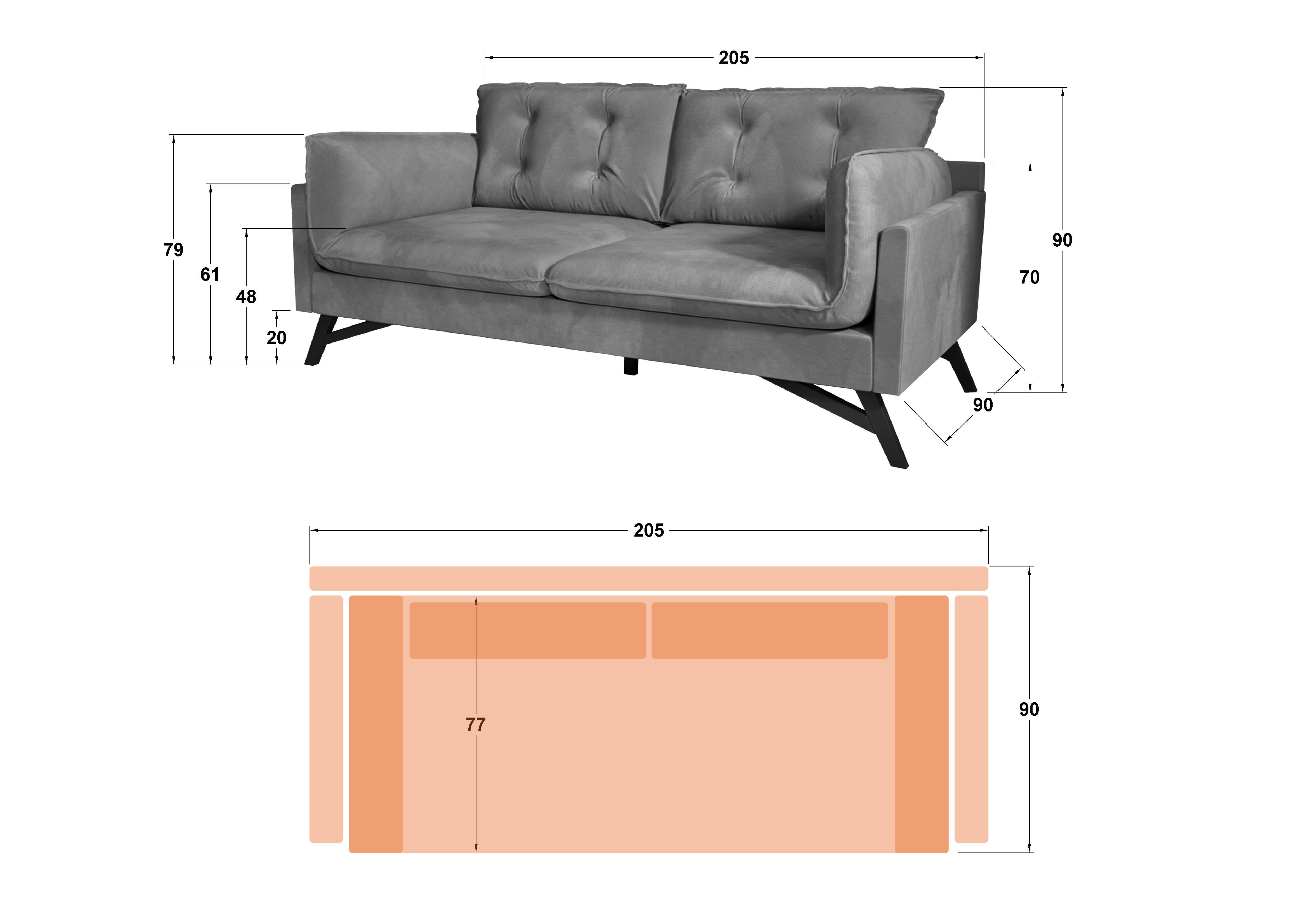 Canapea Viena, bordo  2