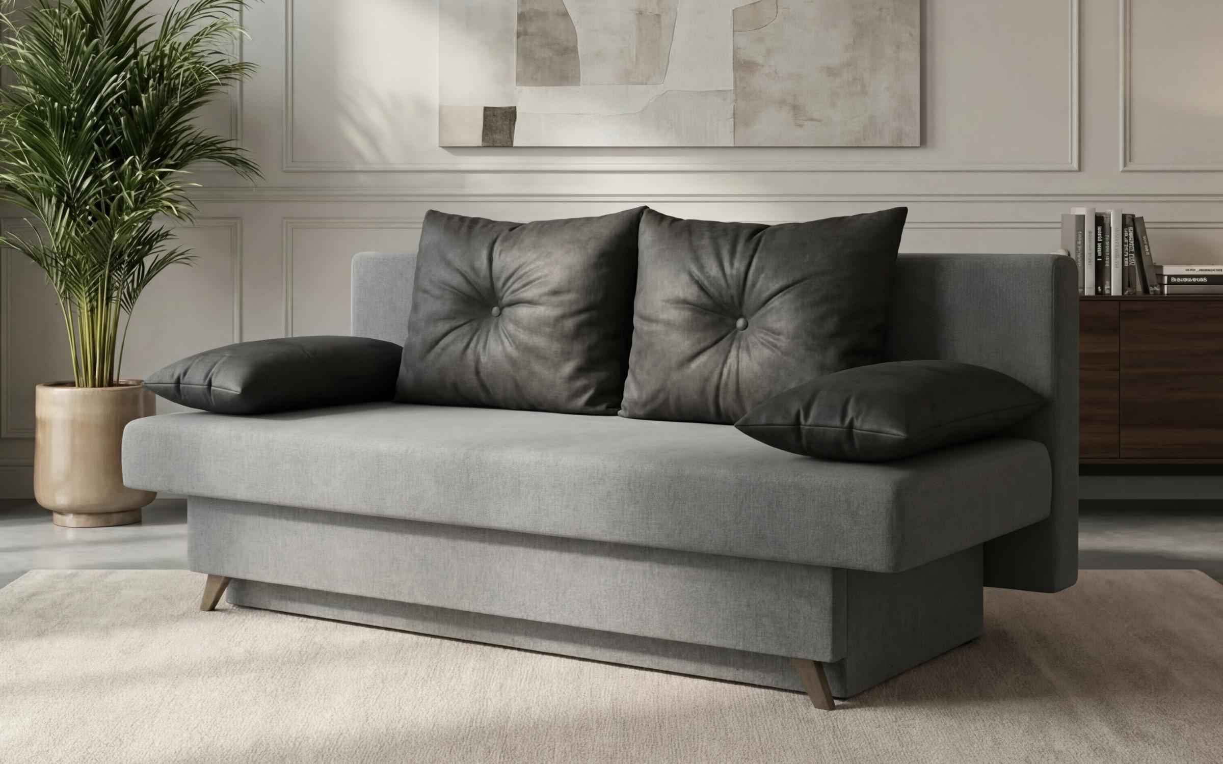 Canapea extensibila Victorio, gri + gri inchis  3