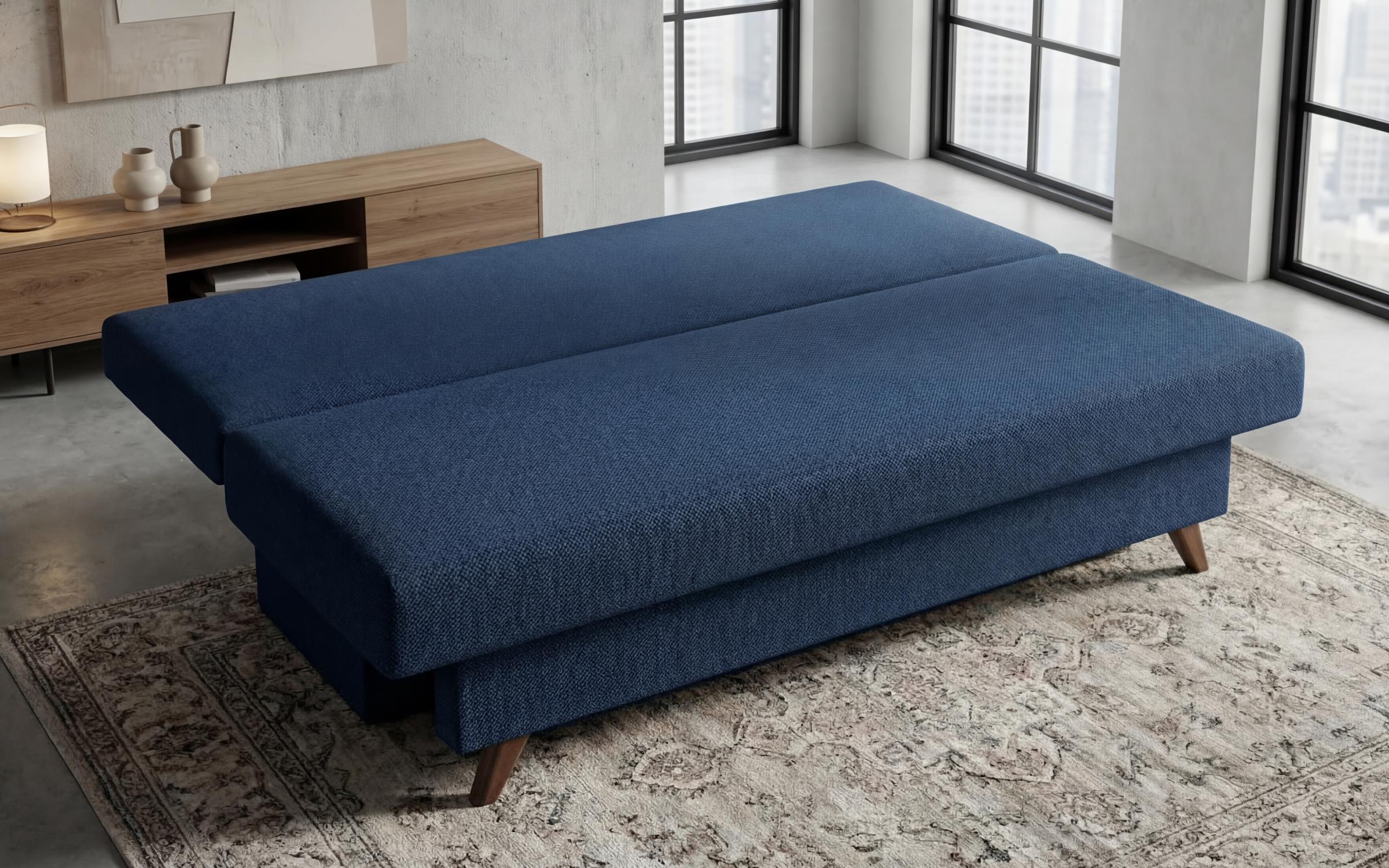 Canapea extensibila Victorio, albastru inchis + maro  4