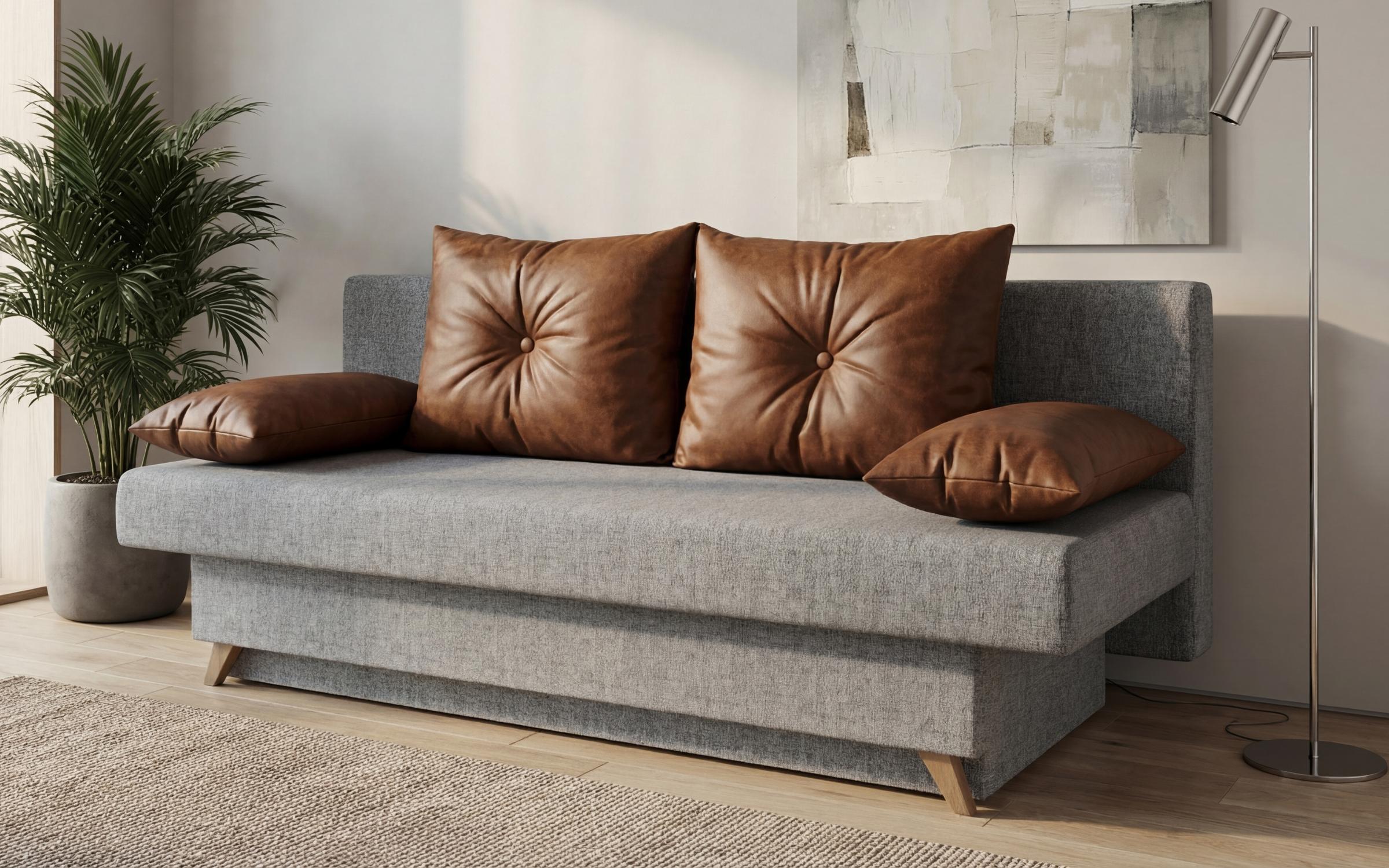 Canapea extensibila Victorio, gri + maro  2