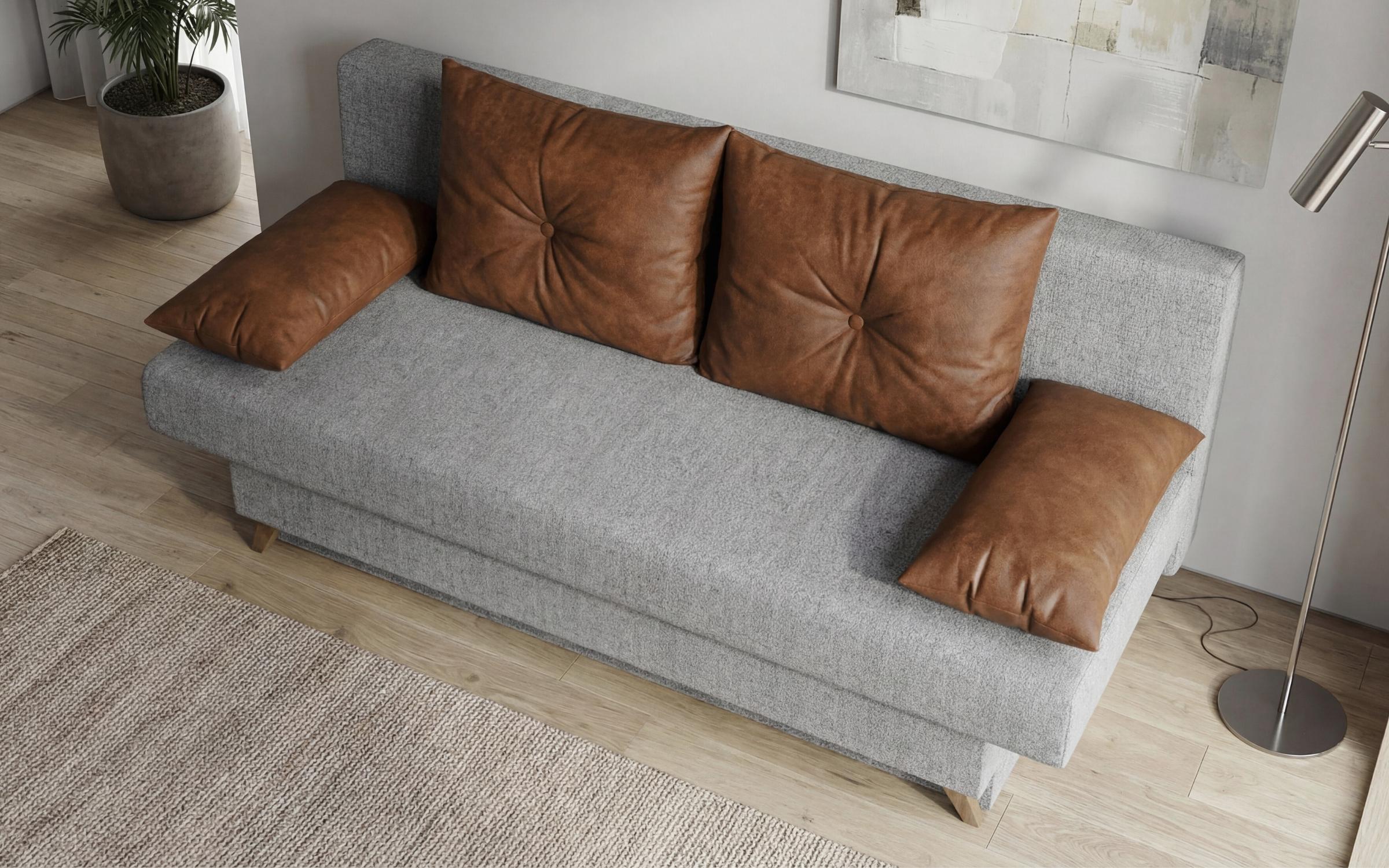 Canapea extensibila Victorio, gri + maro  3