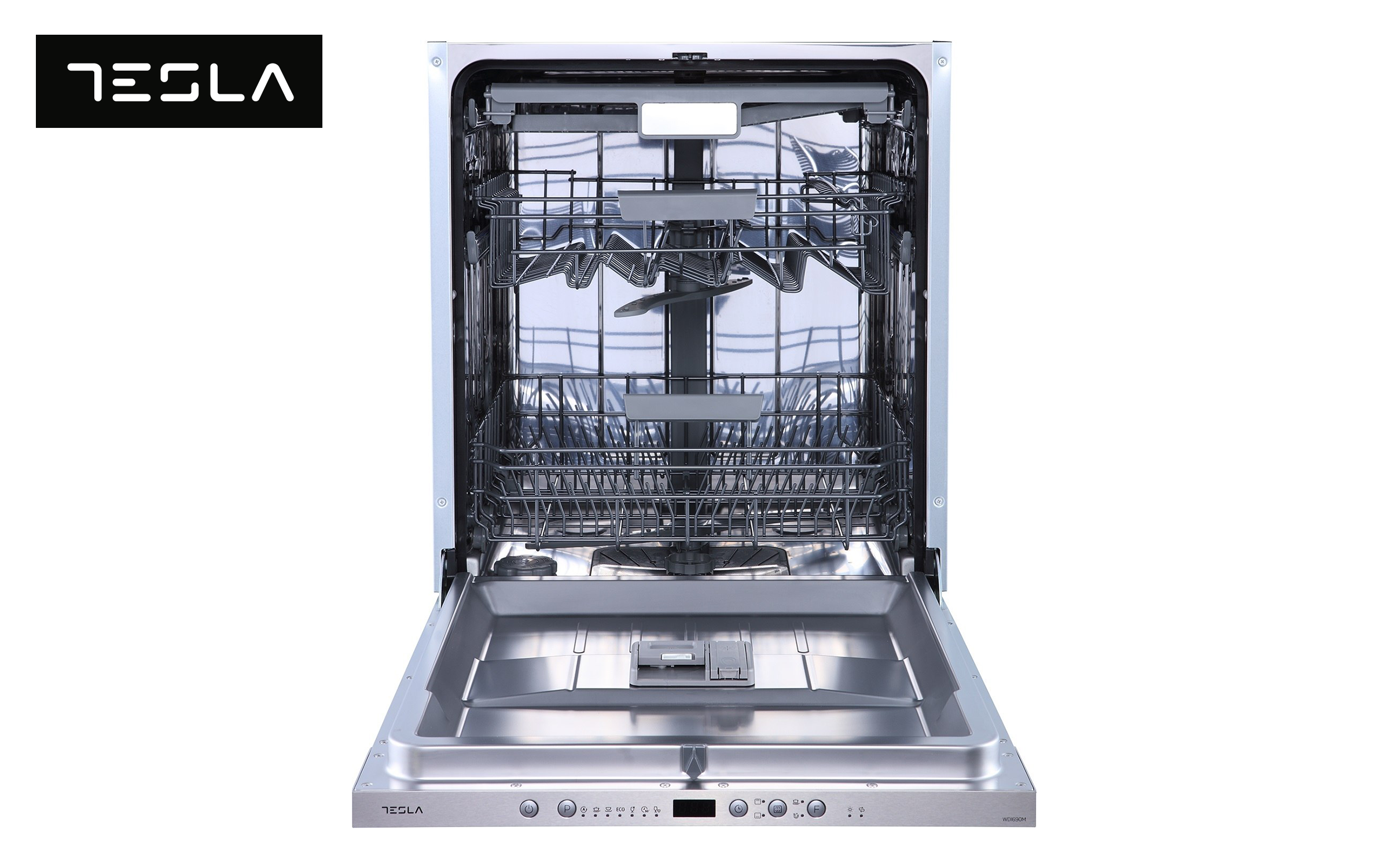 Masina de spalat vase incorporabila TESLA WDI690M, inox  2