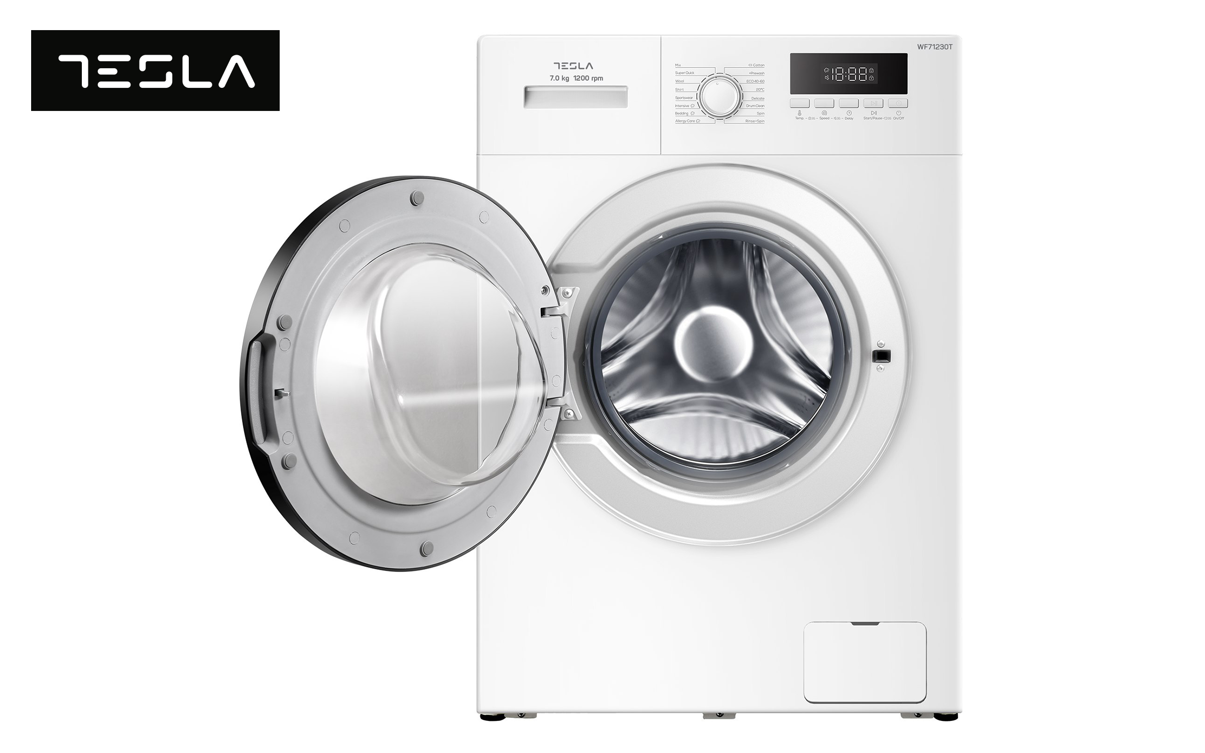 Masina de spalat rufe TESLA WF71230T, alb  3