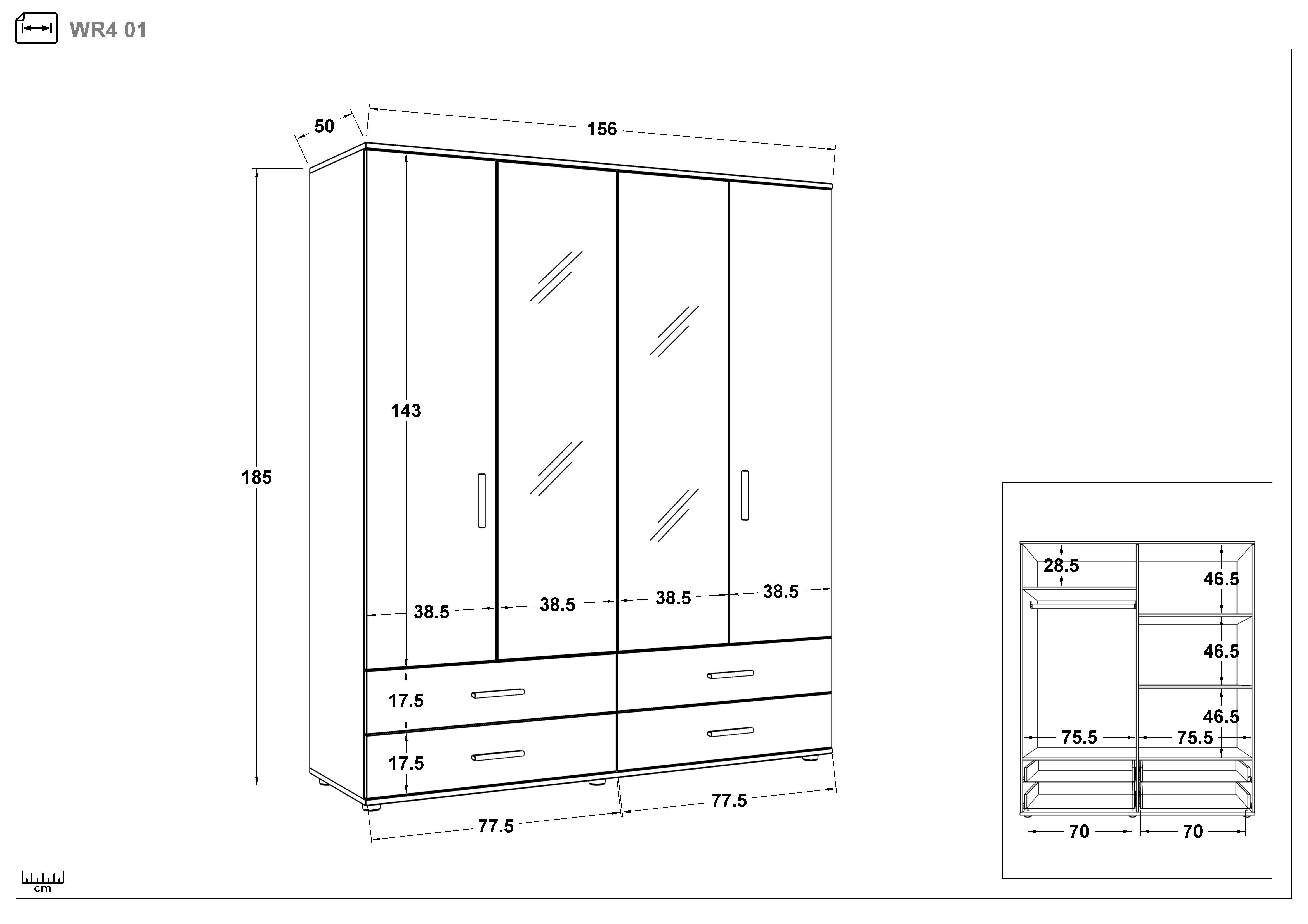 Спальный гарнитур под матрас 160/200 Торонто, темный скандинавский дуб + белый матовый  9