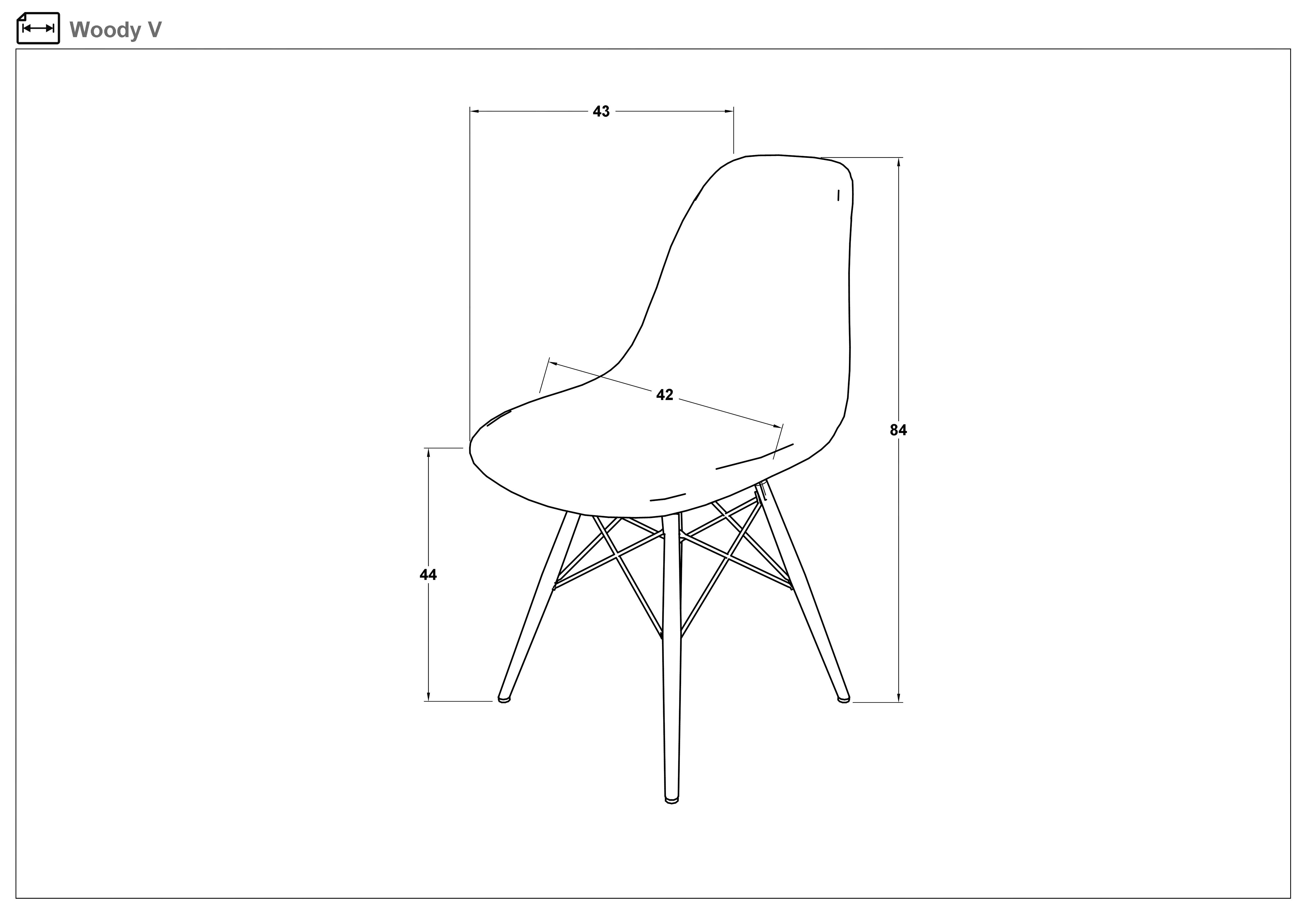 Scaun de masa Udy V, gri  2