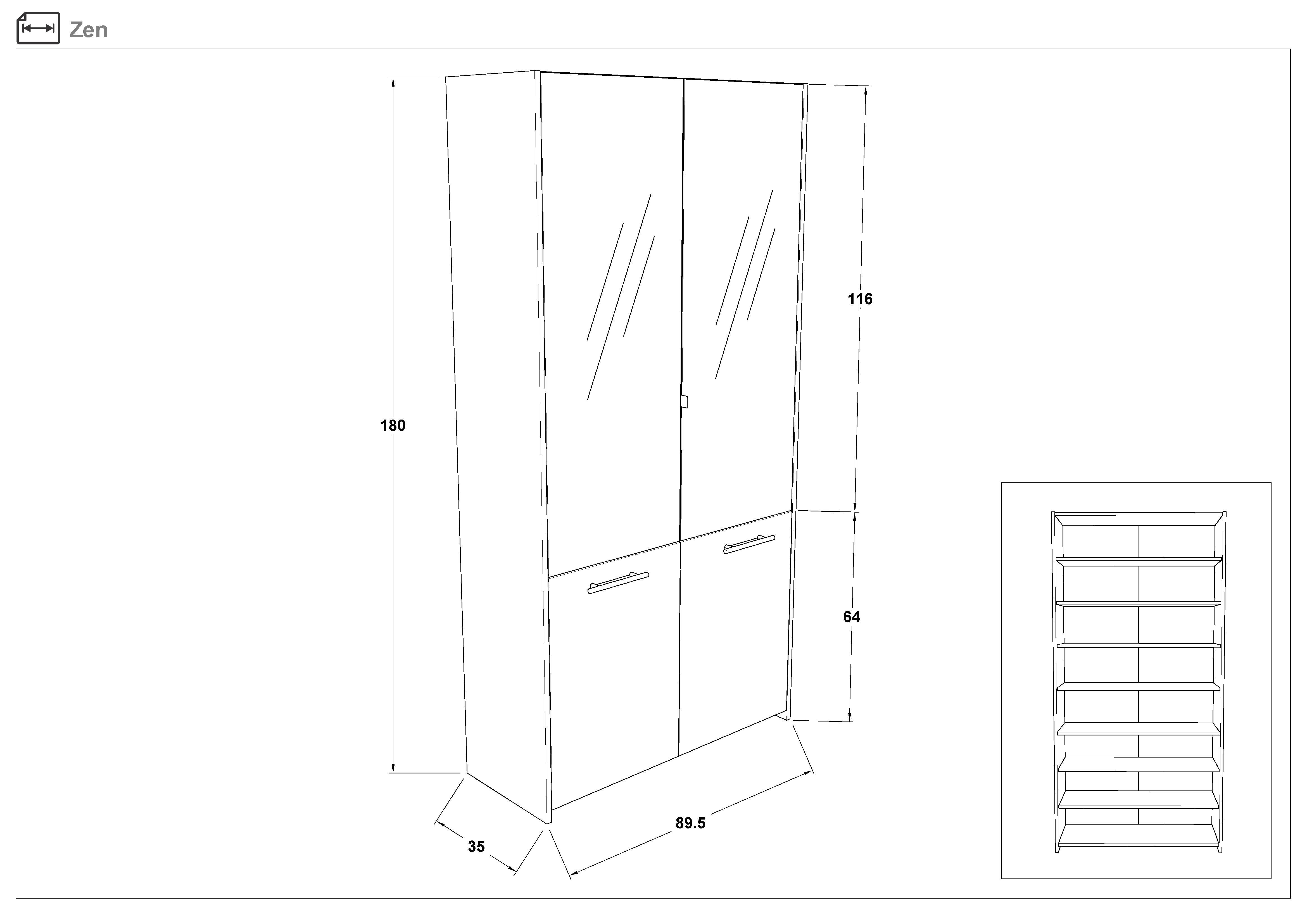 Dulap Zen, stejar wotan  2