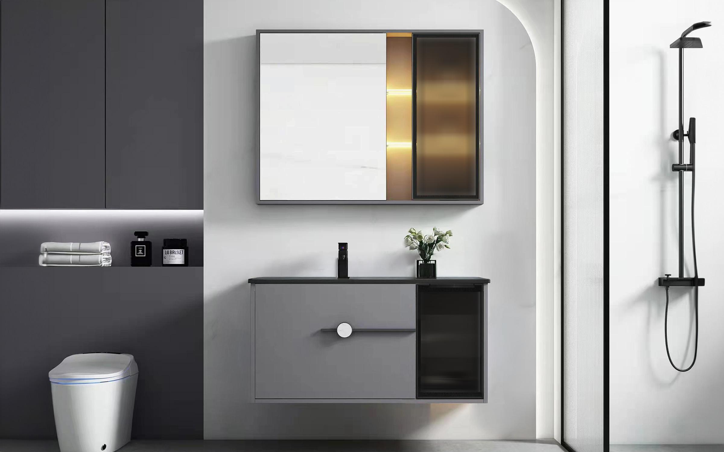 PVC Set de baie Zina 2, gri  2