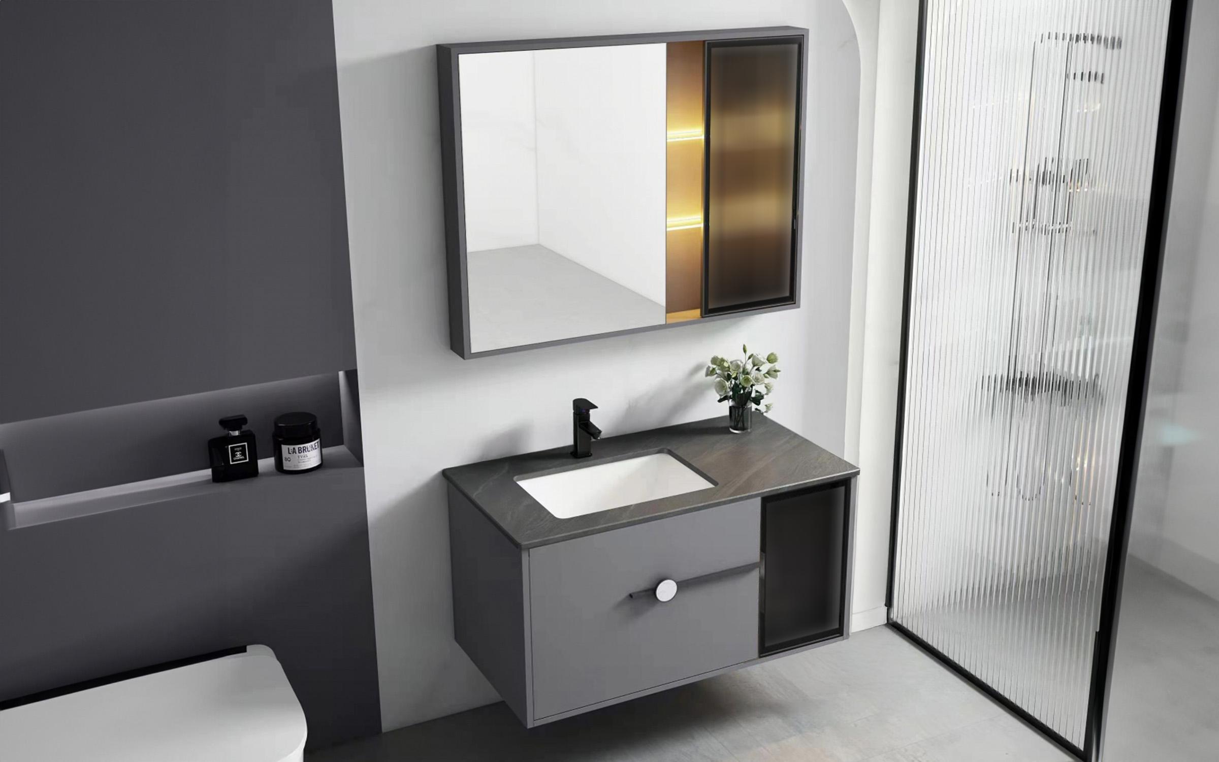 PVC Set de baie Zina 2, gri  3