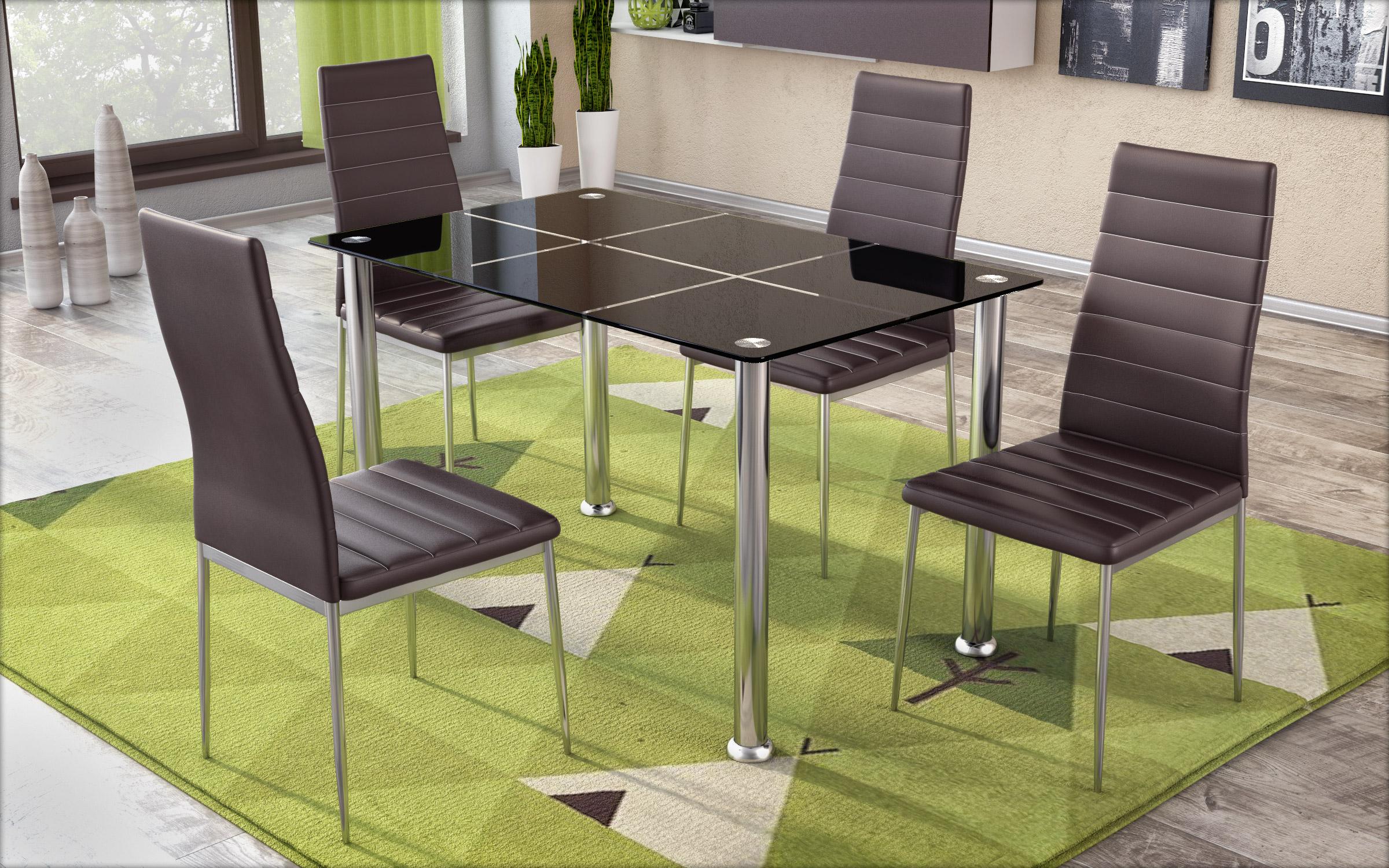 Scaun de masa Apolo 2P, maro inchis  1