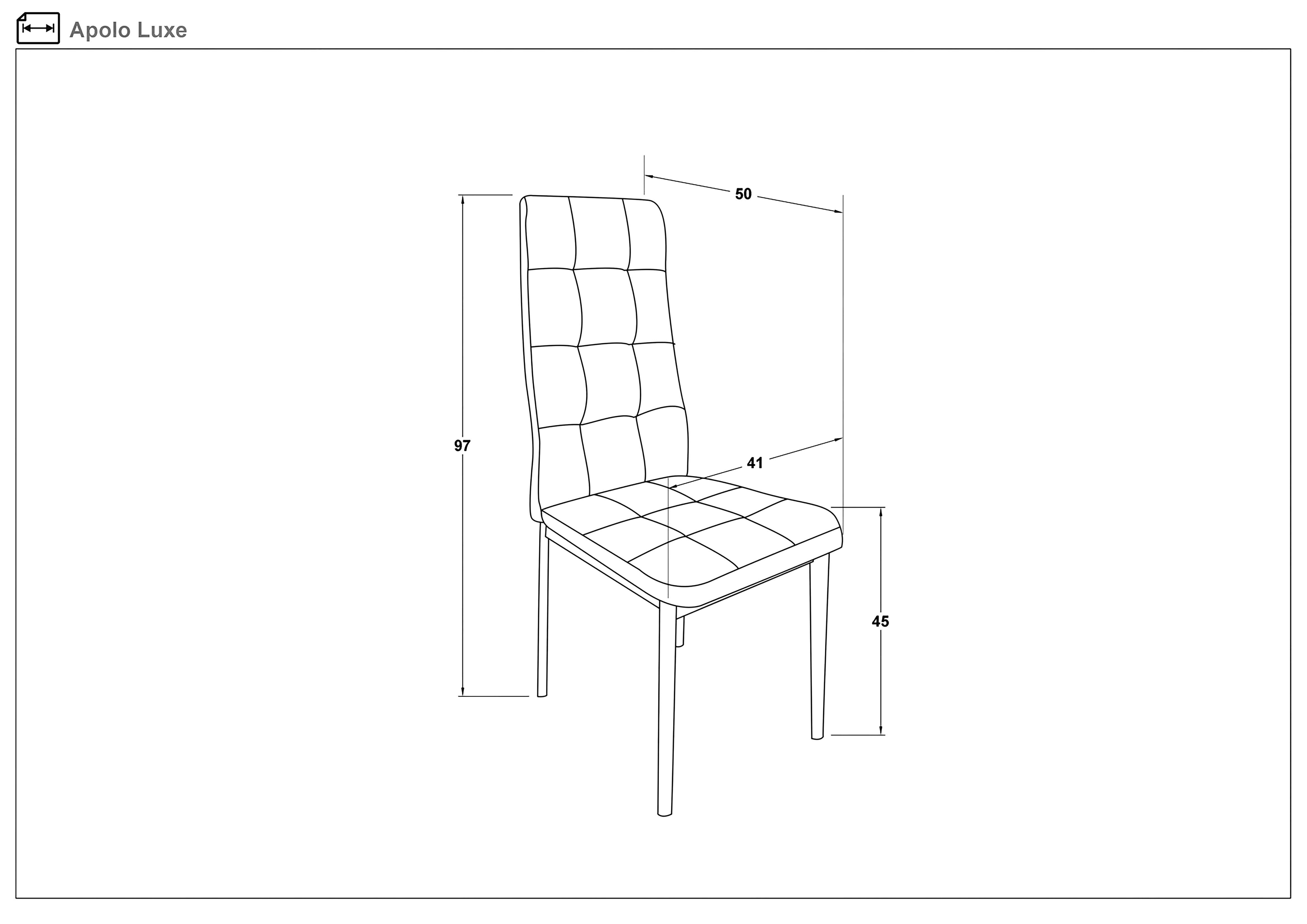 Scaun de masa Apolo Lux 2p, maro inchis  2