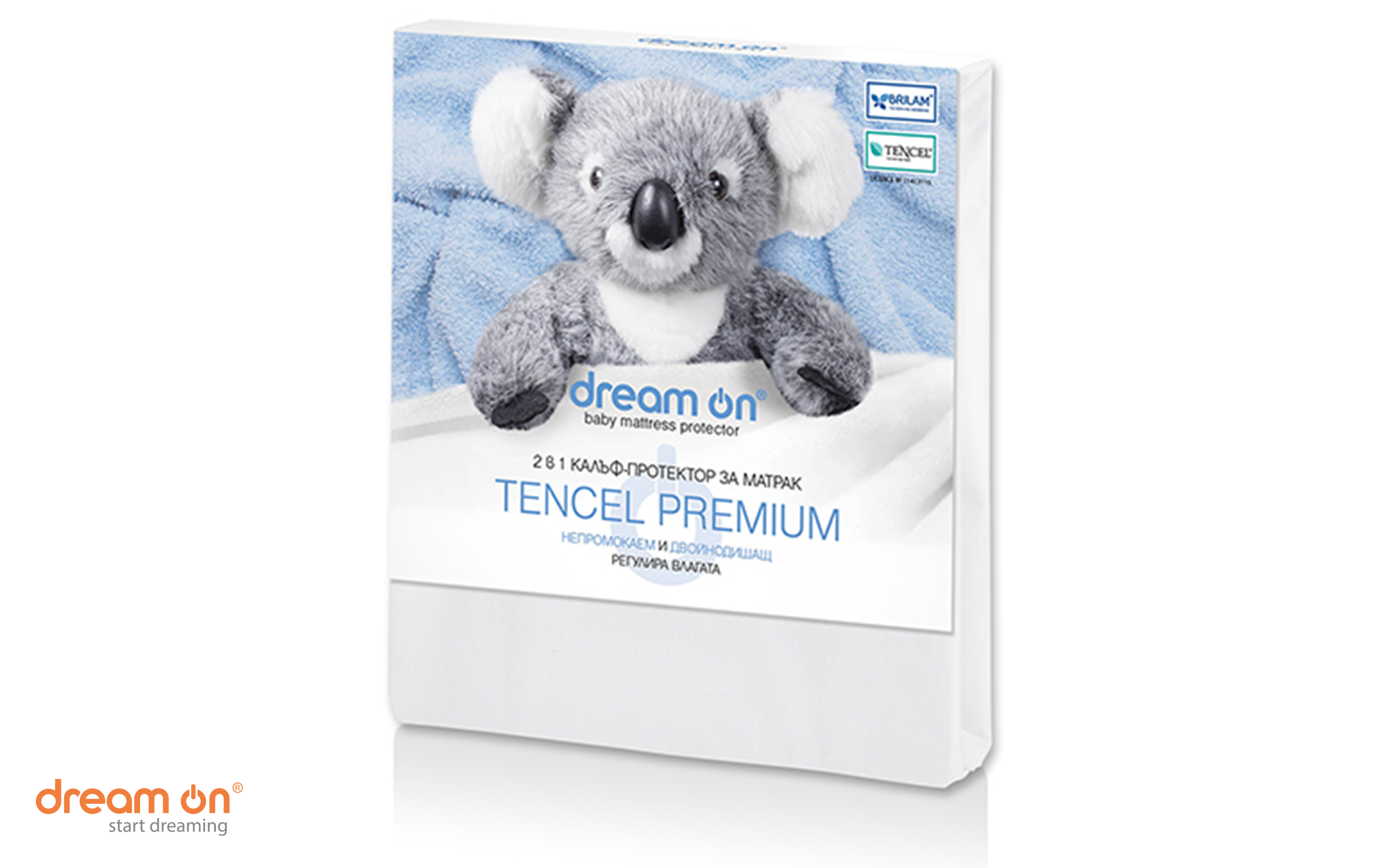 Protector pentru saltea 60/120 Premium Tencel, alb  2