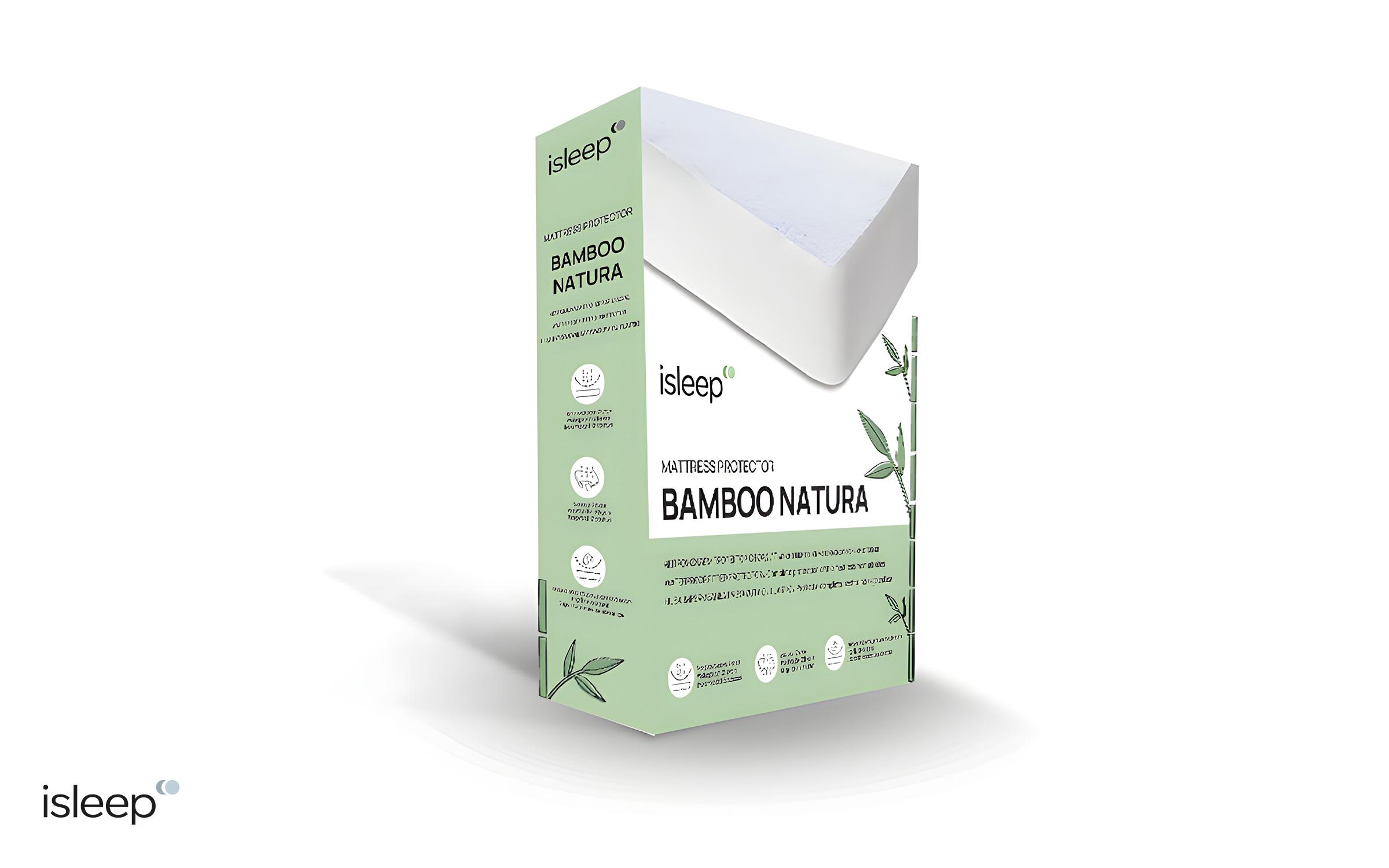 Protector pentru saltea Bamboo Natura  cu bordura,   2