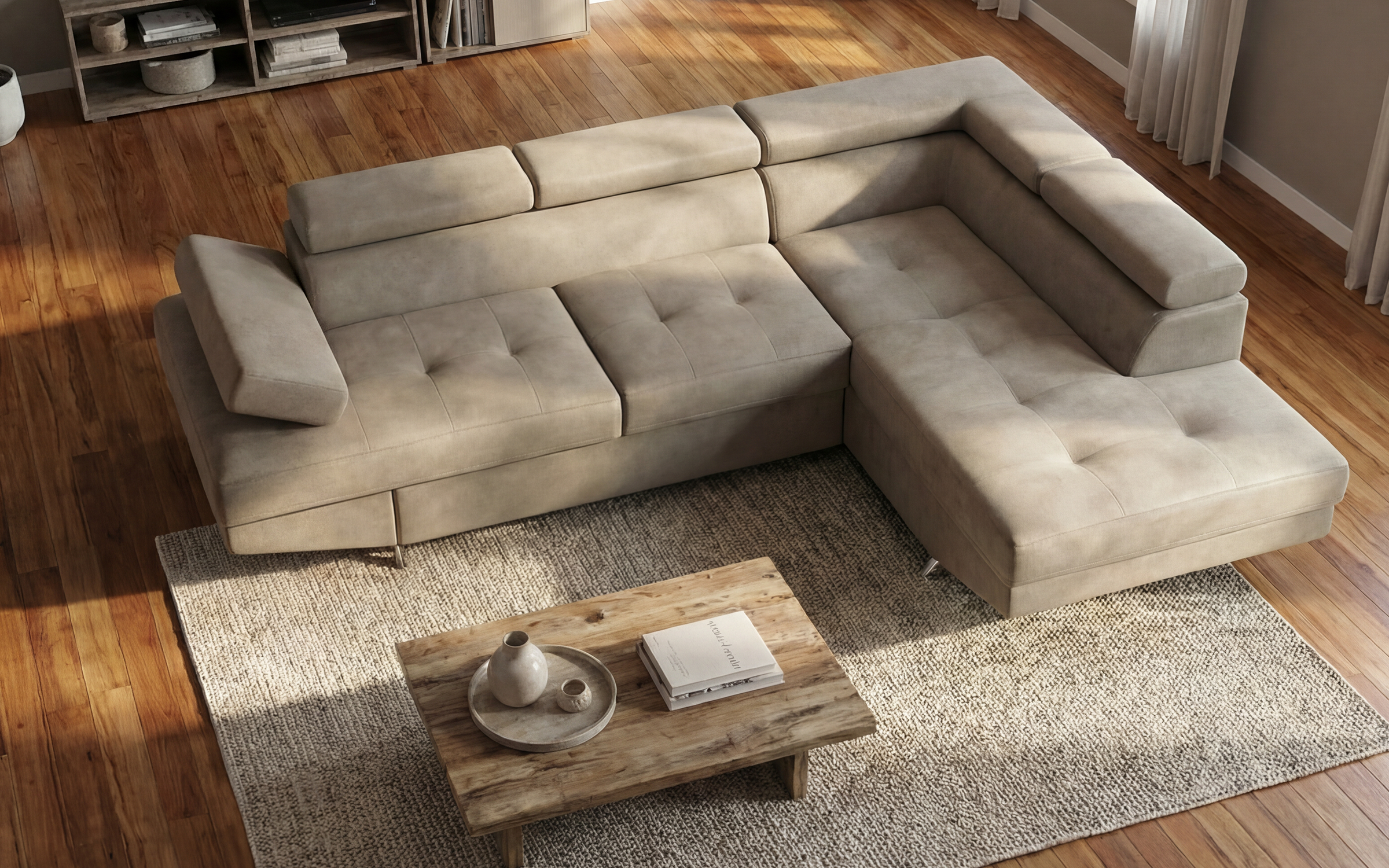 Coltar extensibil Bark M, bej inchis  4