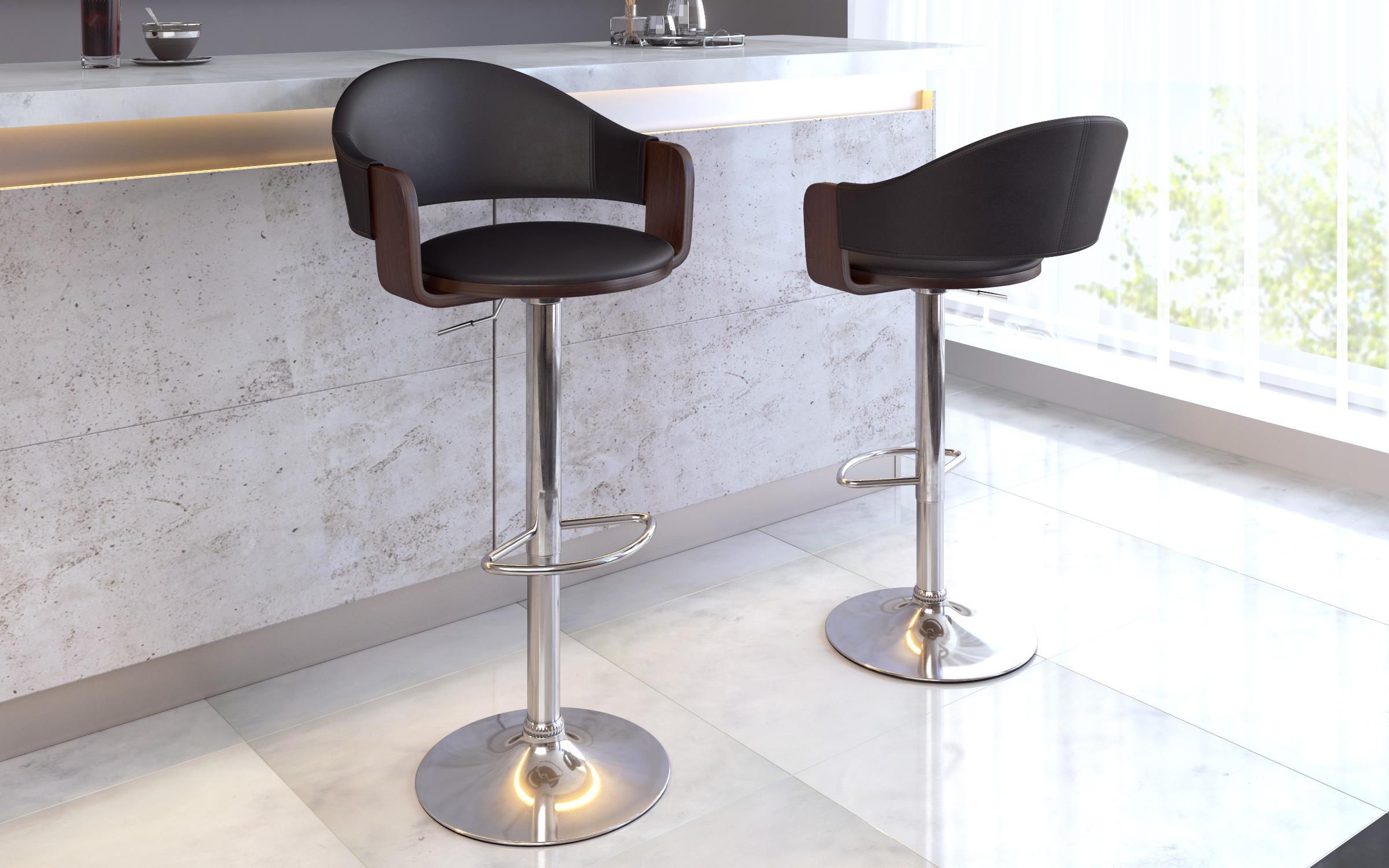 Scaun de bar Frans, negru  3
