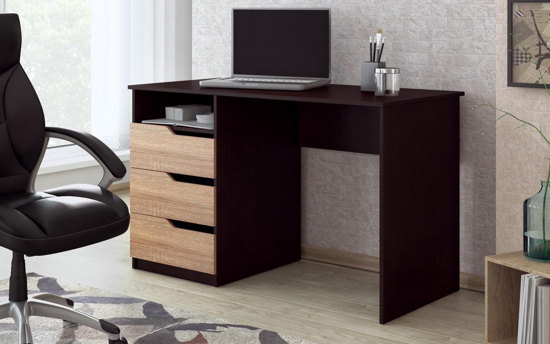 Birou Eton, wenge + stejar sonoma  1